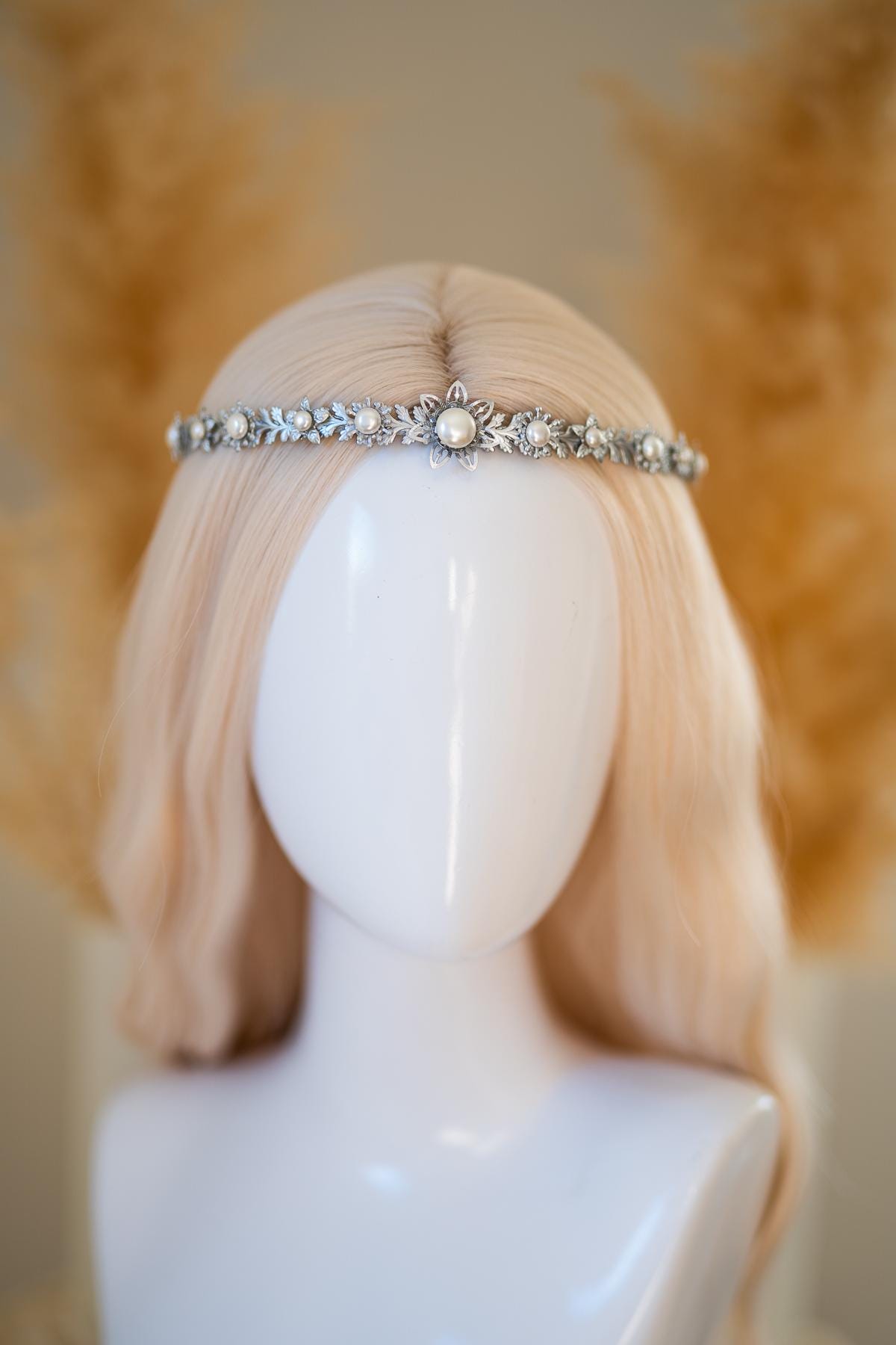 Silver Pearl Wedding Tiara