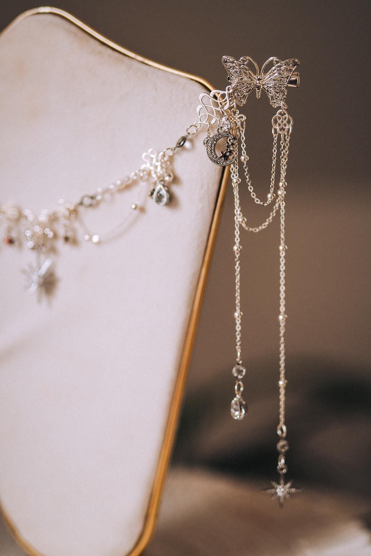 Celestial Star Butterfly Hair Chain Headpiece
