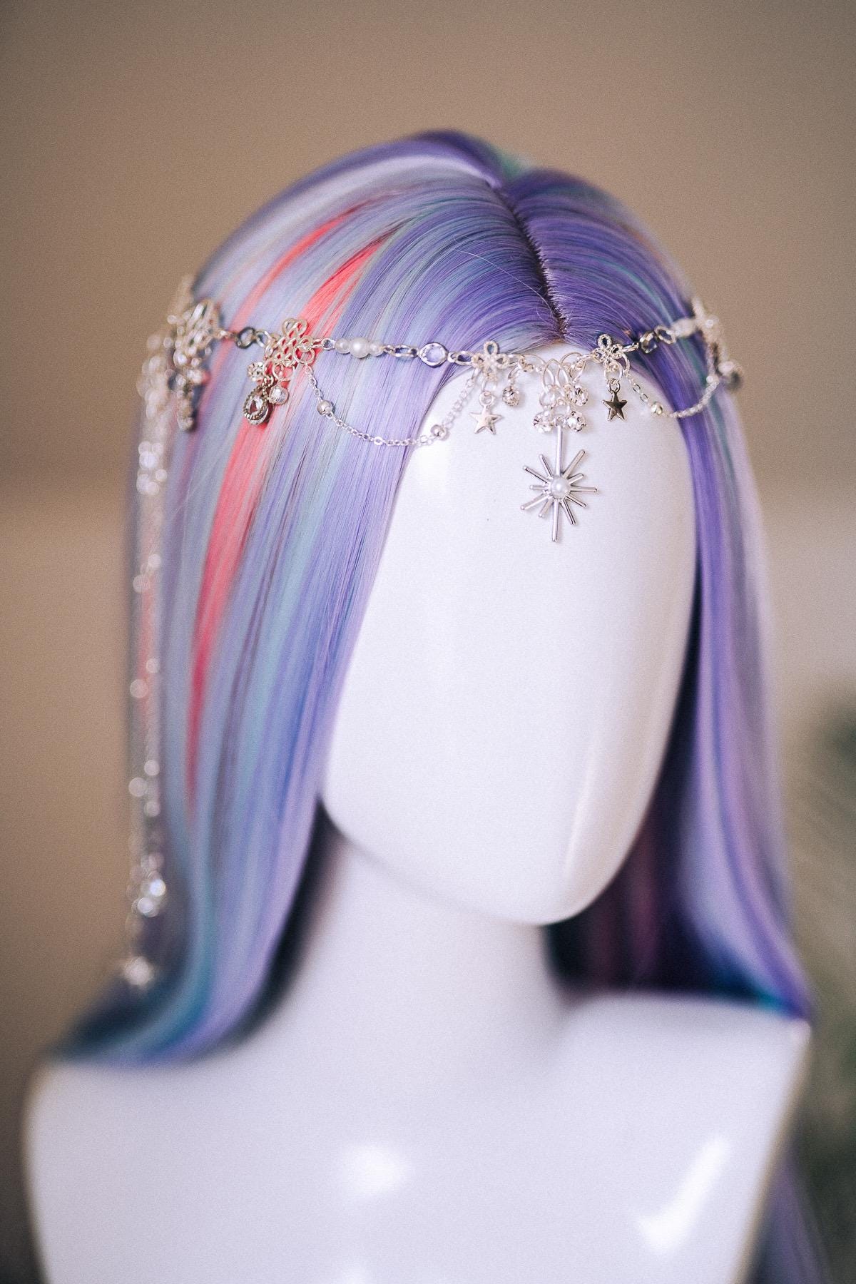 Celestial Star Butterfly Hair Chain Headpiece