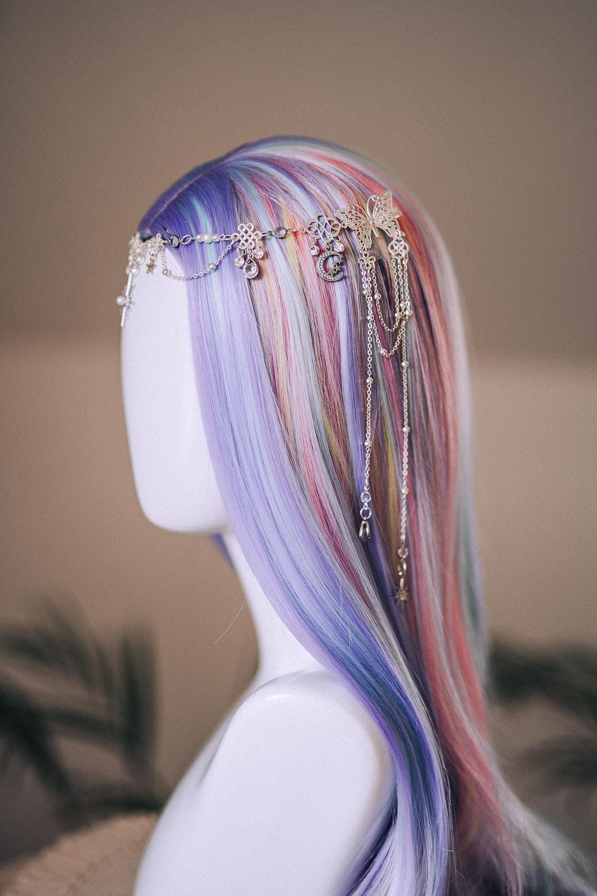 Celestial Star Butterfly Hair Chain Headpiece