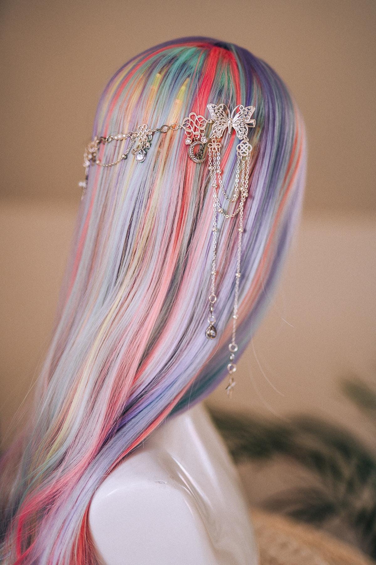 Celestial Star Butterfly Hair Chain Headpiece