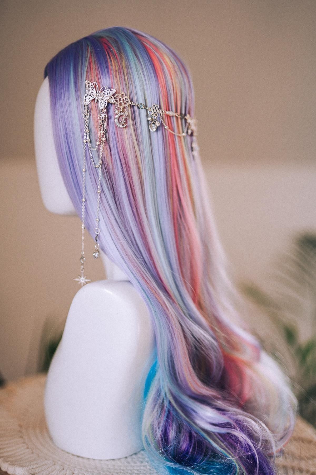 Celestial Star Butterfly Hair Chain Headpiece