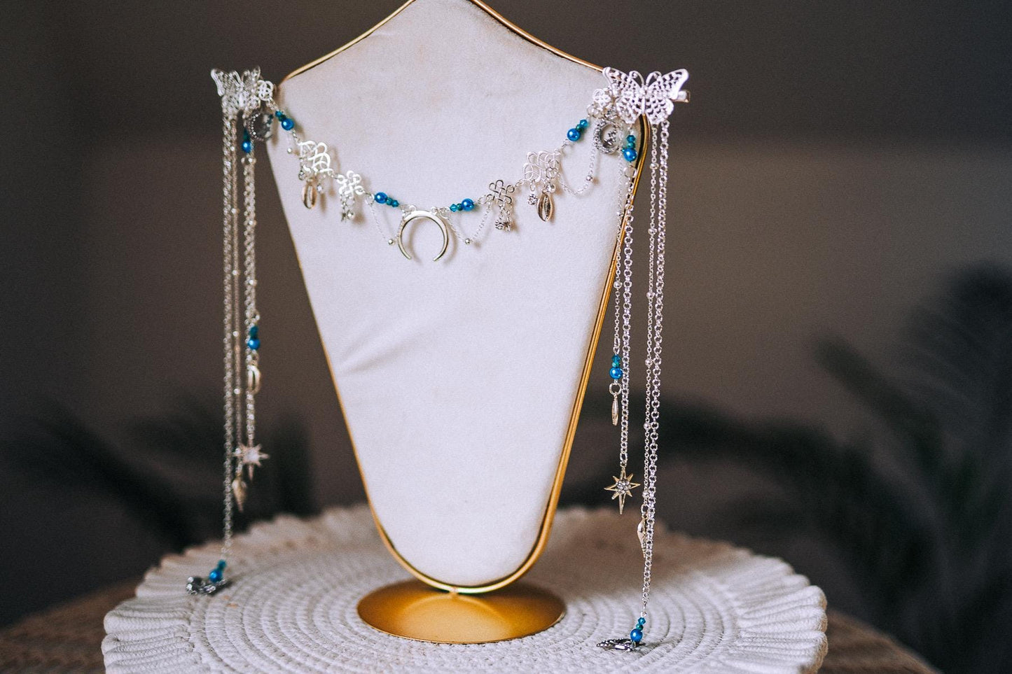 Moon Goddess Butterfly Hair Chain Headpiece