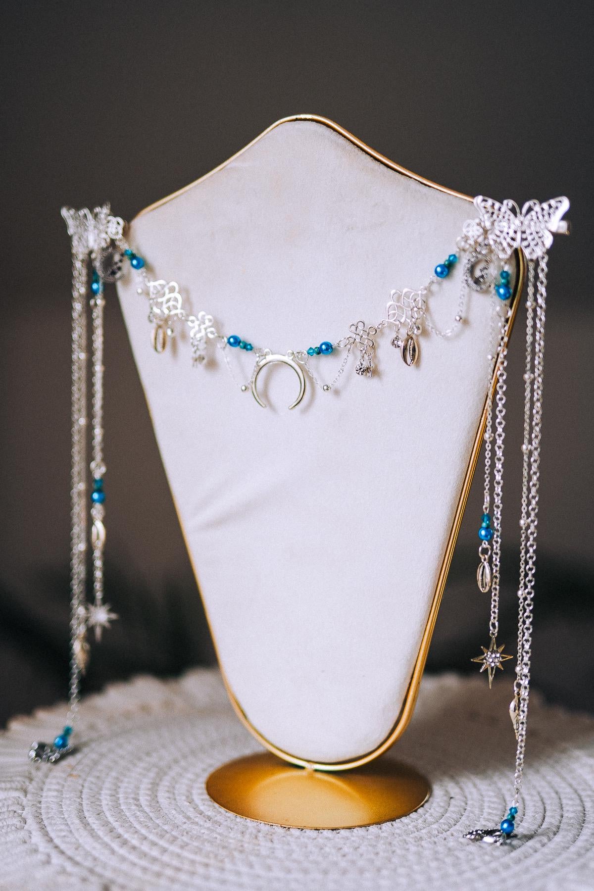 Moon Goddess Butterfly Hair Chain Headpiece