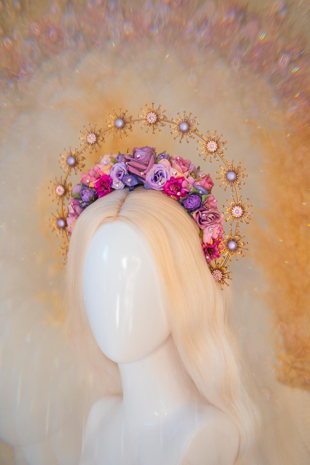 Aurora Blossom Antler Mask