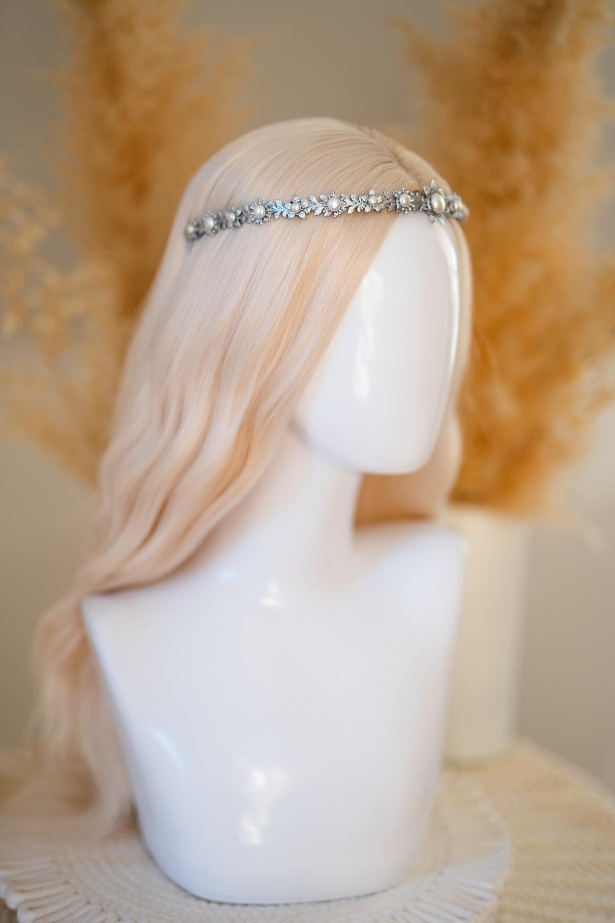 Silver Pearl Wedding Tiara