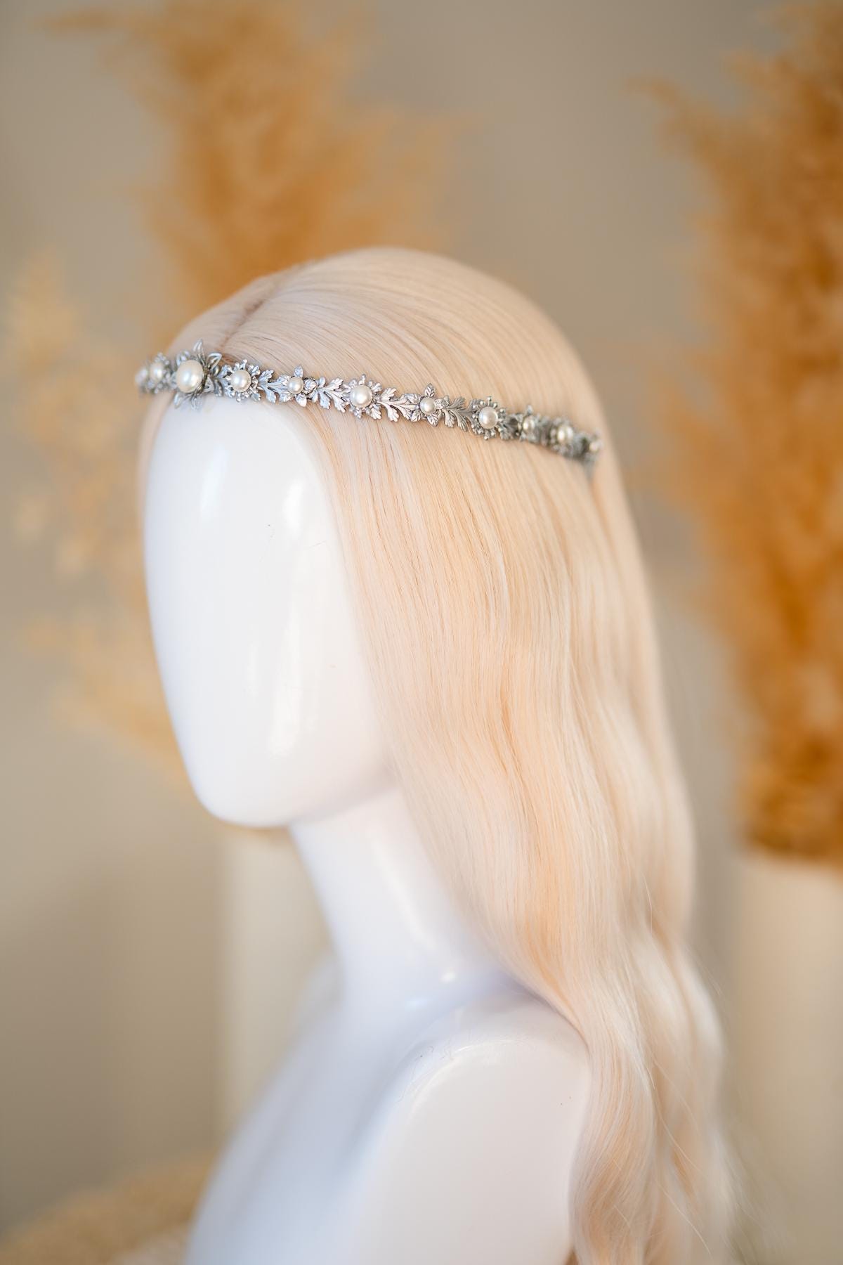 Silver Pearl Wedding Tiara