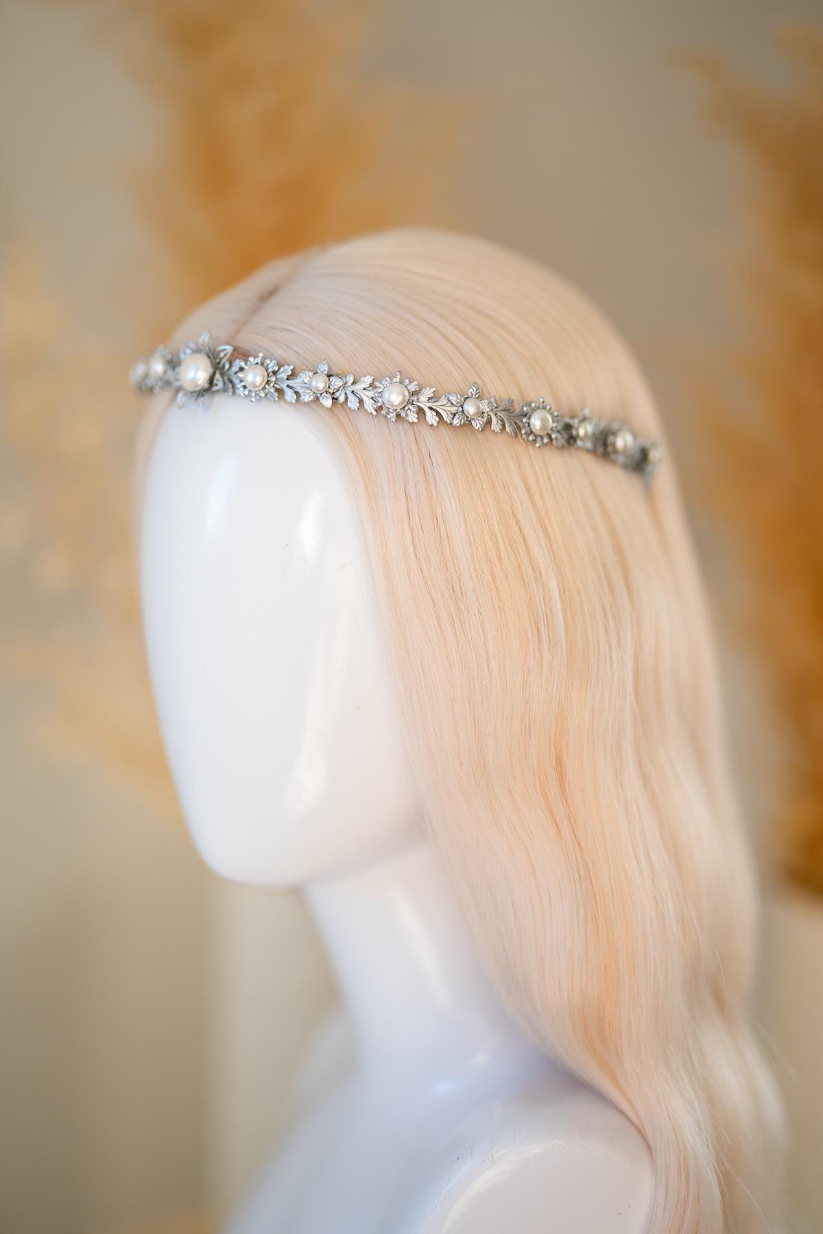 Silver Pearl Wedding Tiara