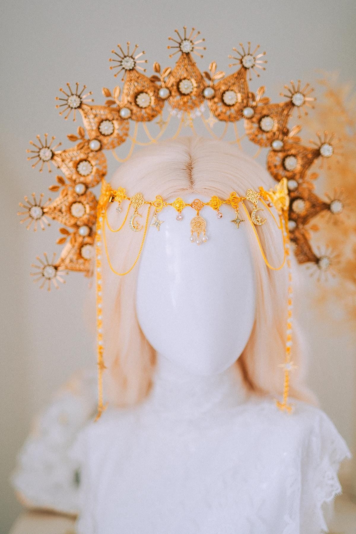 Golden Butterfly Hair Clips Celestial Bridal Hair Accessories Festival Headpiece