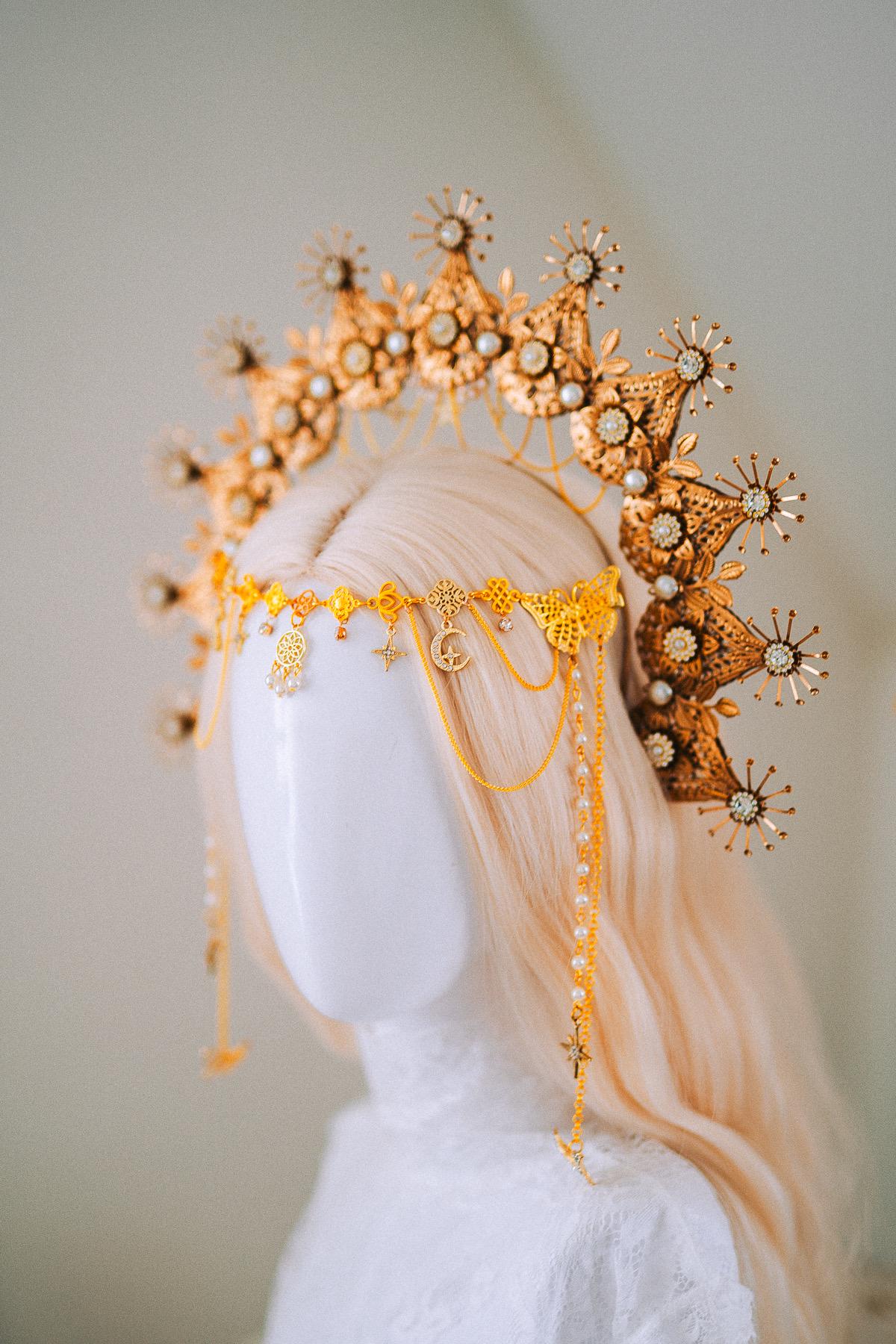 Golden Butterfly Hair Clips Celestial Bridal Hair Accessories Festival Headpiece