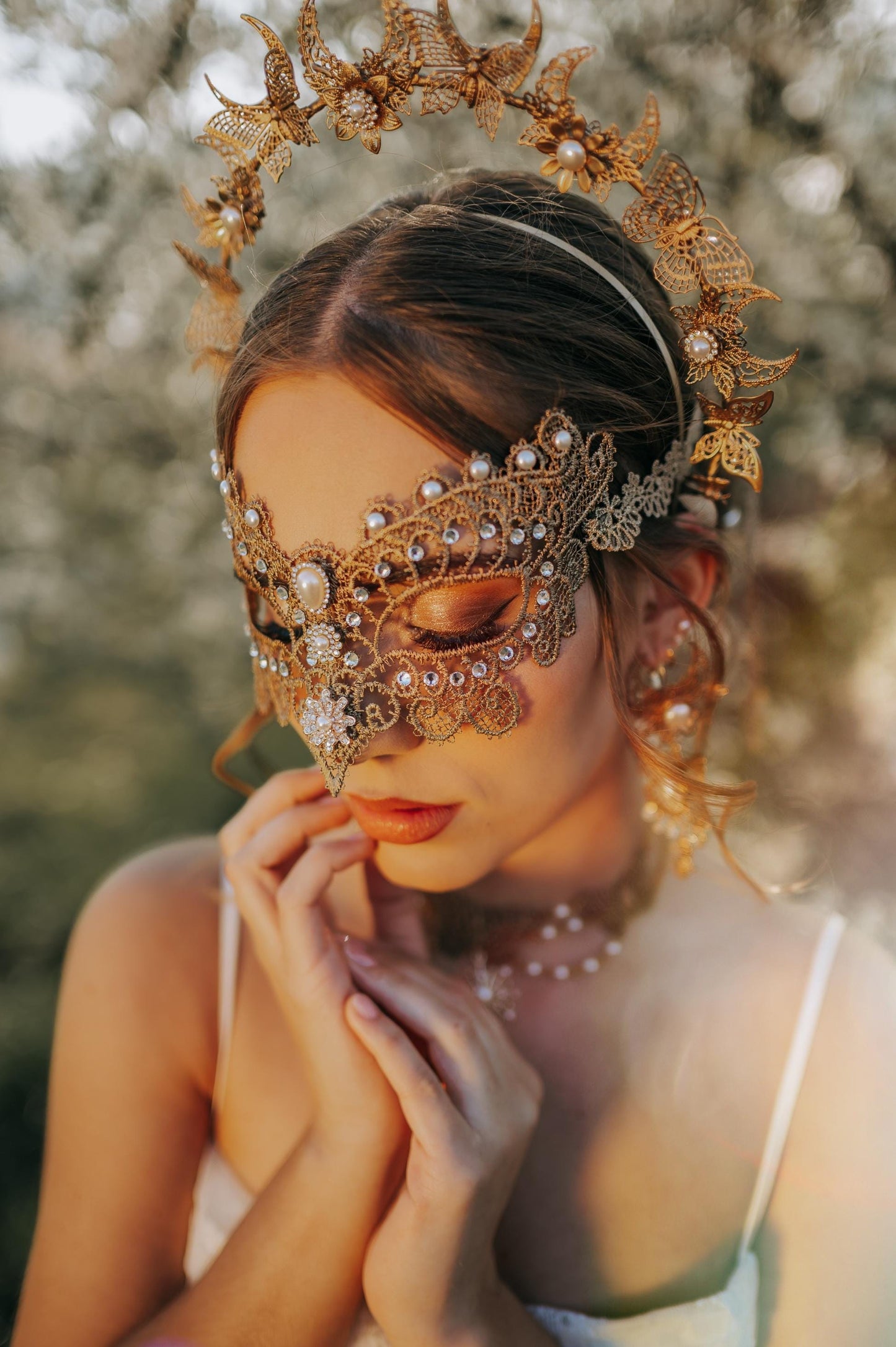 Bridal Earrings Gold Pearl Wedding Jewelry