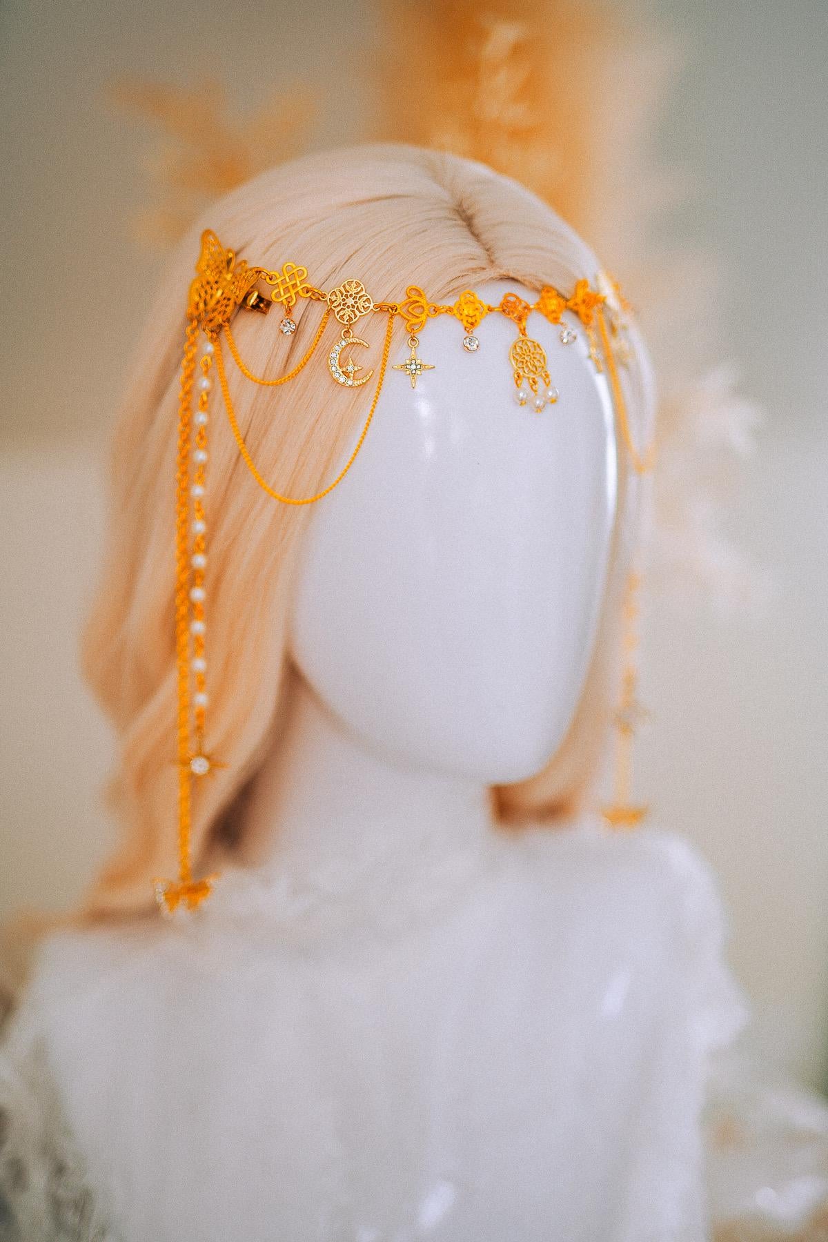 Golden Butterfly Hair Clips Celestial Bridal Hair Accessories Festival Headpiece