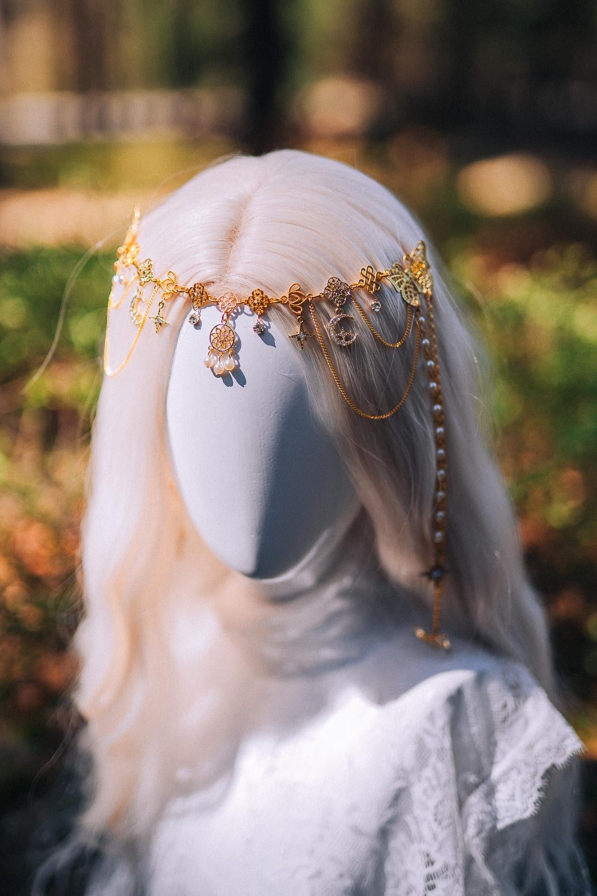 Celestial Gold Earrings Moonchild Bridal Earrings Star Pearl Wedding Jewelry