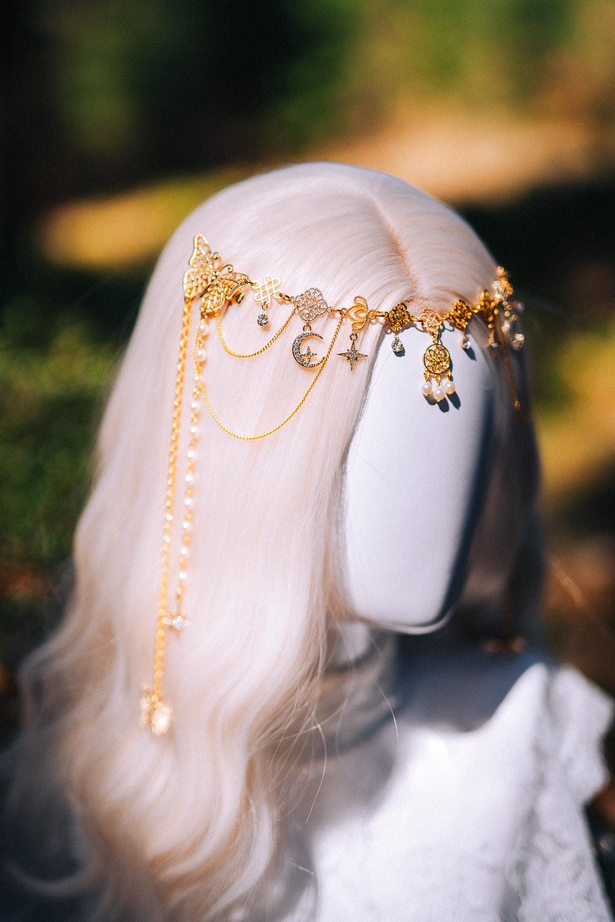 Celestial Gold Earrings Moonchild Bridal Earrings Star Pearl Wedding Jewelry