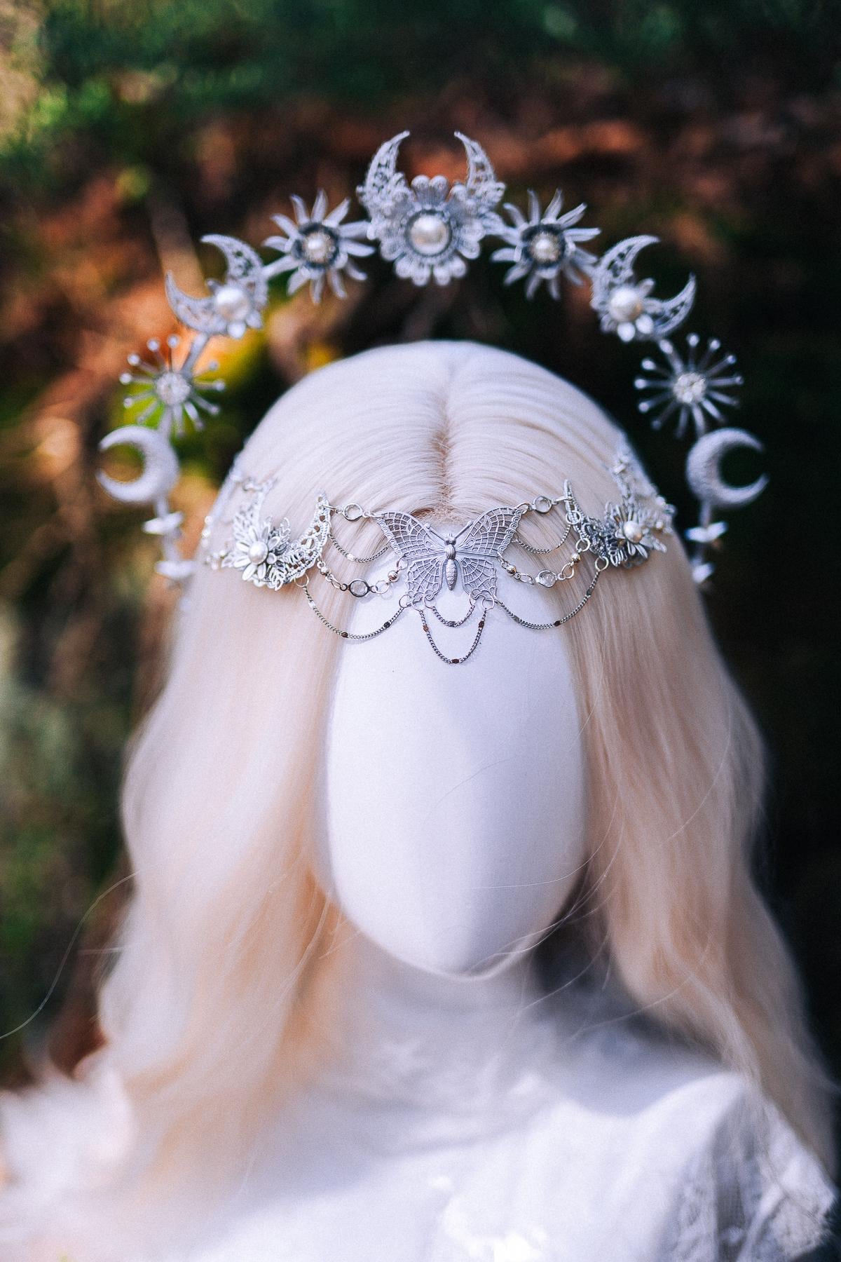 Silver Butterfly Bridal Earrings – Boho Wedding, Festival Jewelry