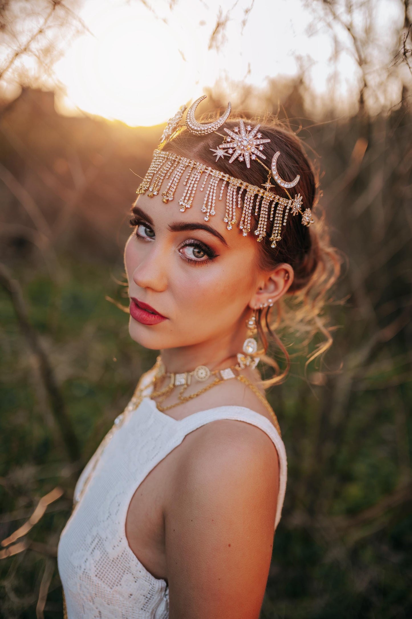 Festival Body Chain Harness Gold Boho Goddess Jewelry Bridal Body Chain Set
