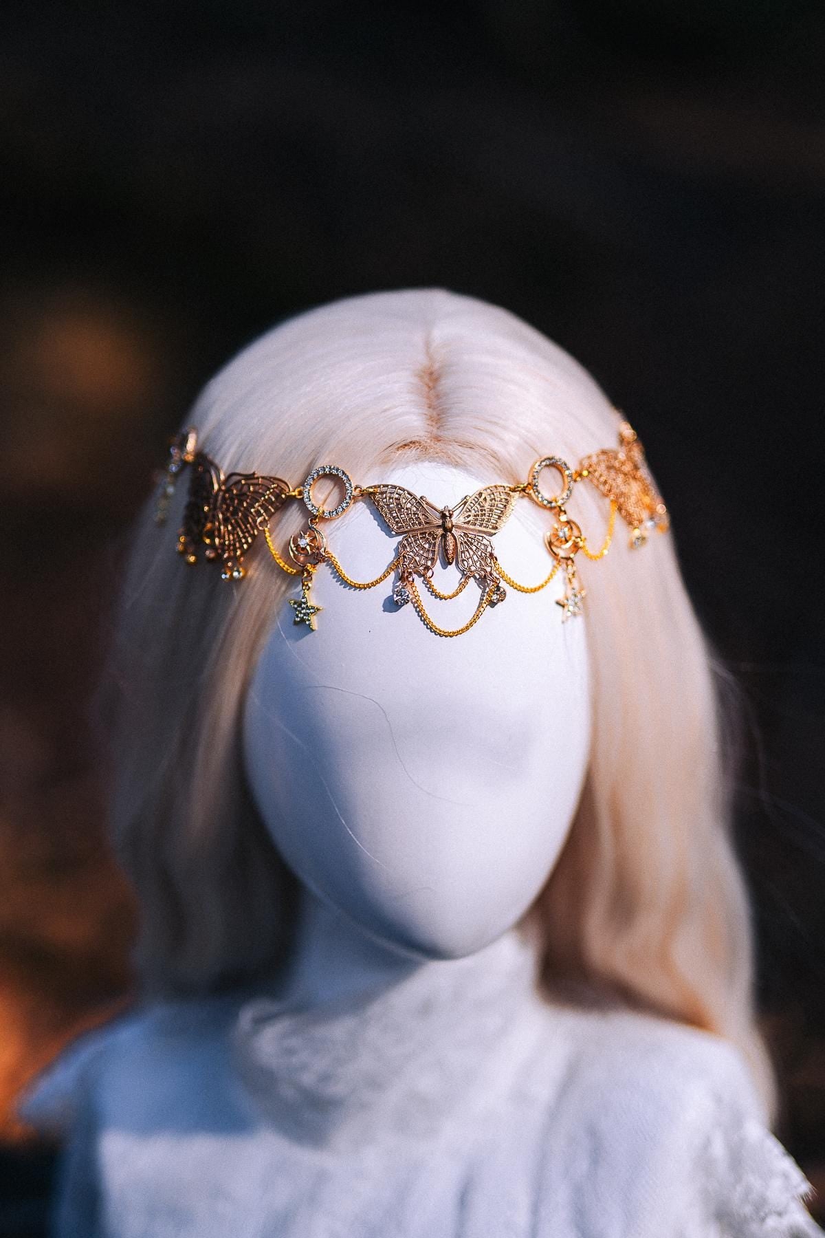 Golden Celestial Body Chain Harness – Boho Festival Goddess Outfit