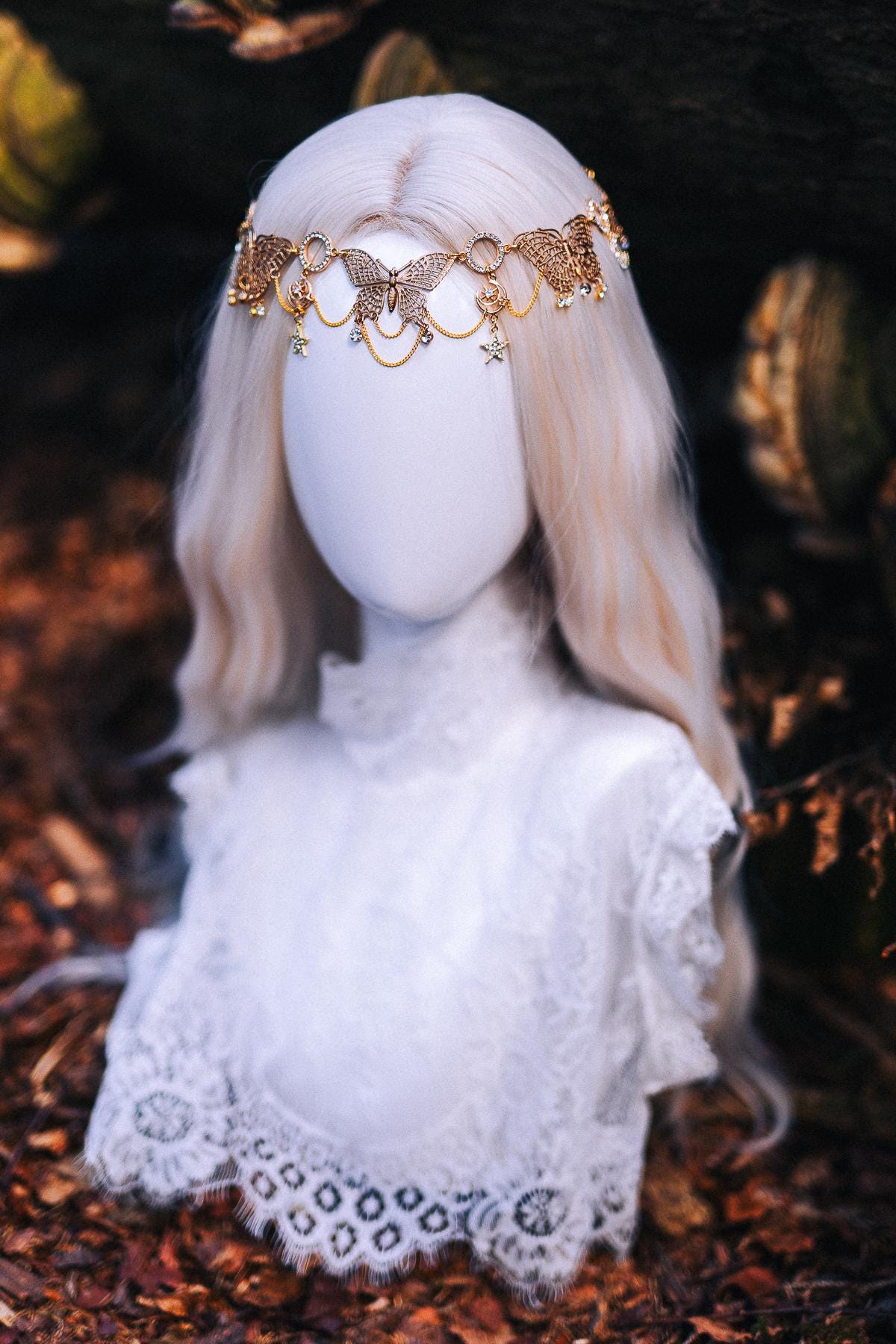 Golden Celestial Body Chain Harness – Boho Festival Goddess Outfit