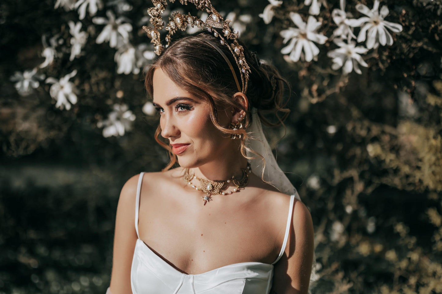 Gold Bridal Earrings Pearl Wedding Earrings Masquerade Style