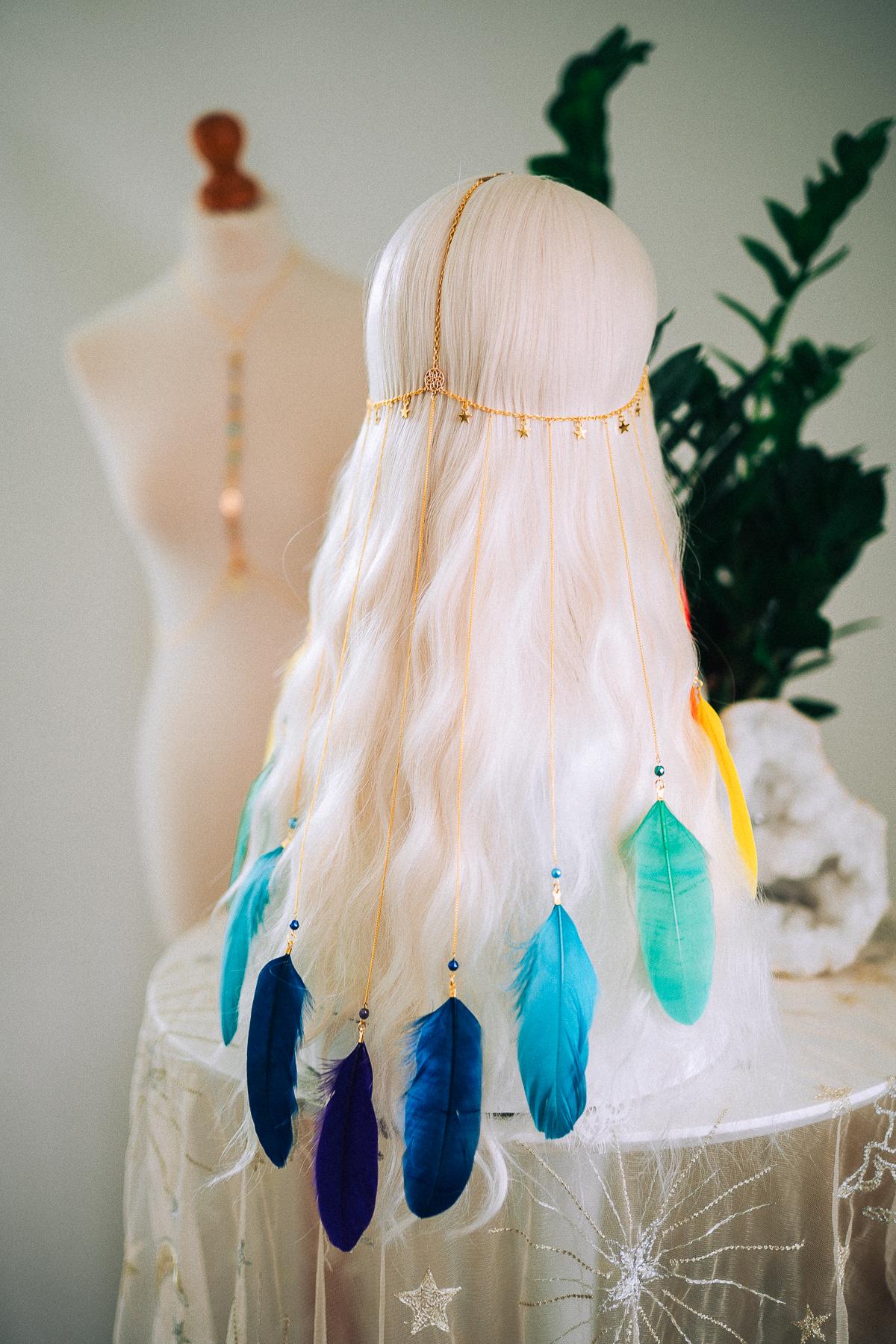 Celestial Goddess Body Chain Harness Gold Festival Jewelry Sun Moon Crystal Harness