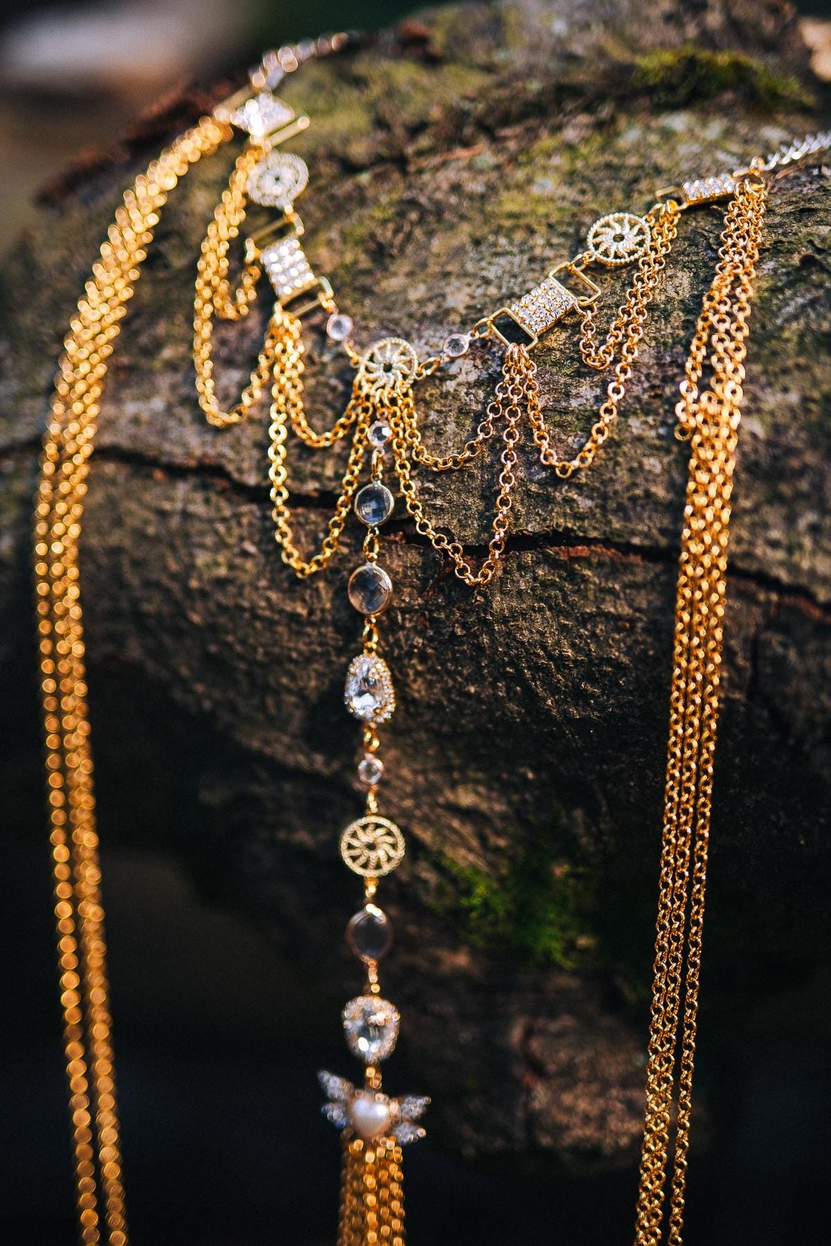 Festival Body Chain Harness Gold Boho Goddess Jewelry Bridal Body Chain Set