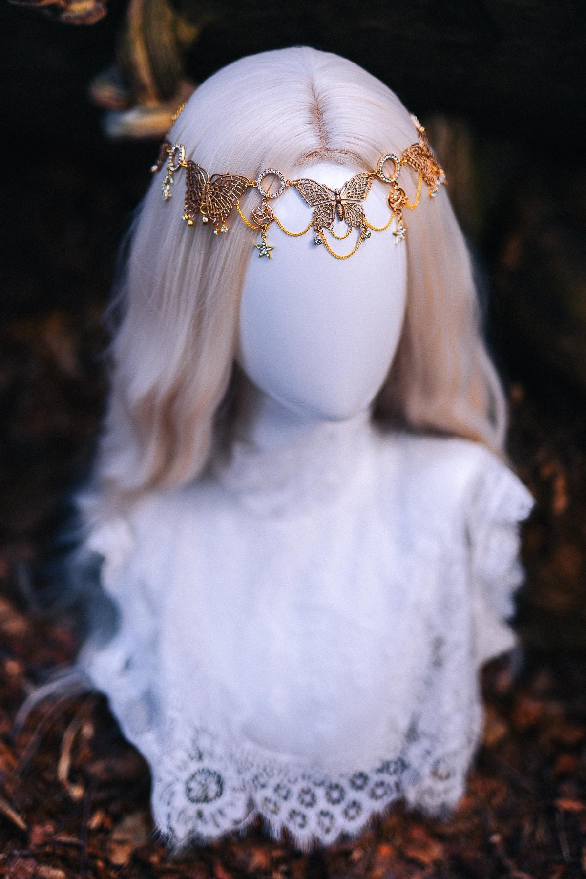 Golden Celestial Body Chain Harness – Boho Festival Goddess Outfit