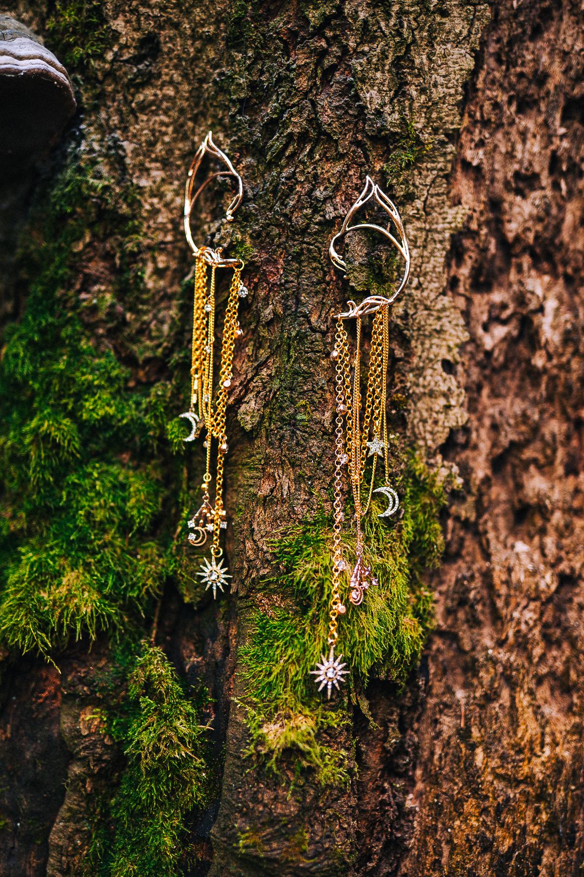 Golden Celestial Body Chain Harness – Boho Festival Goddess Outfit