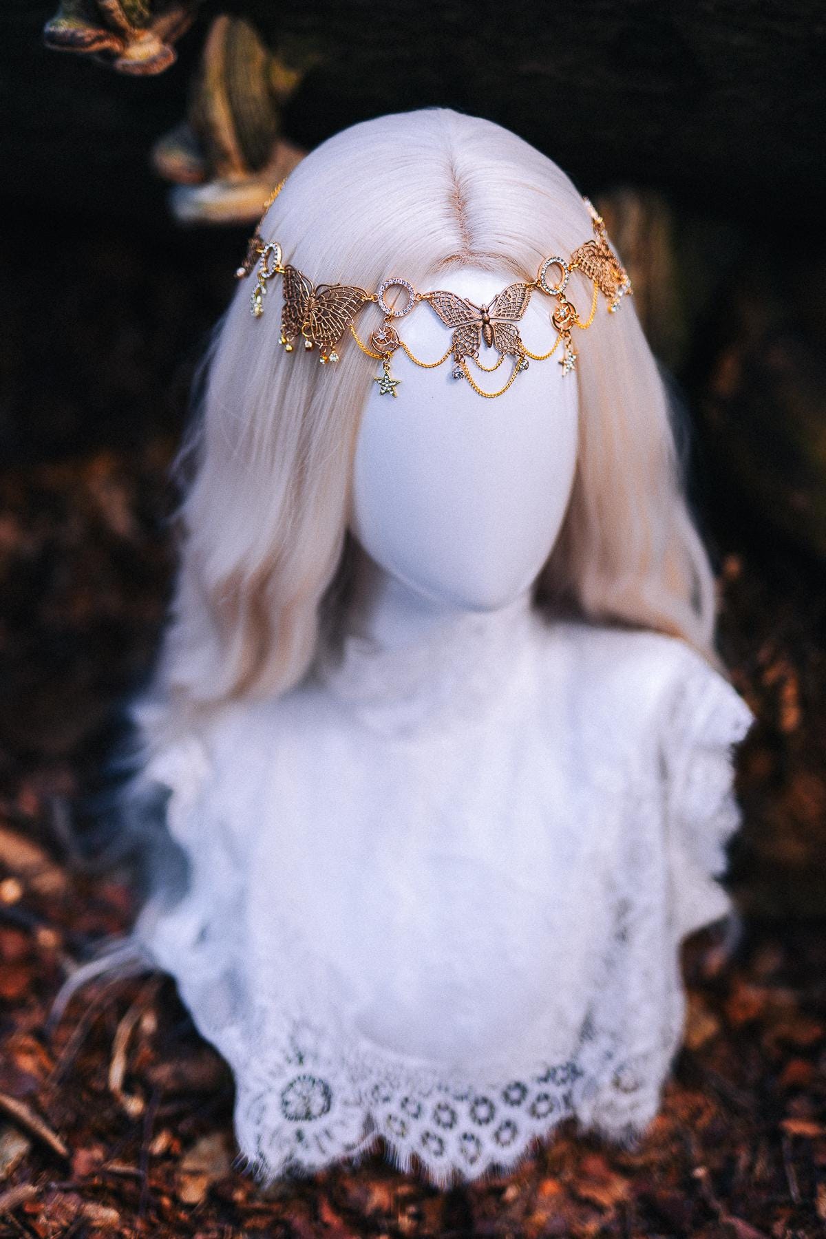 Golden Celestial Body Chain Harness – Boho Festival Goddess Outfit
