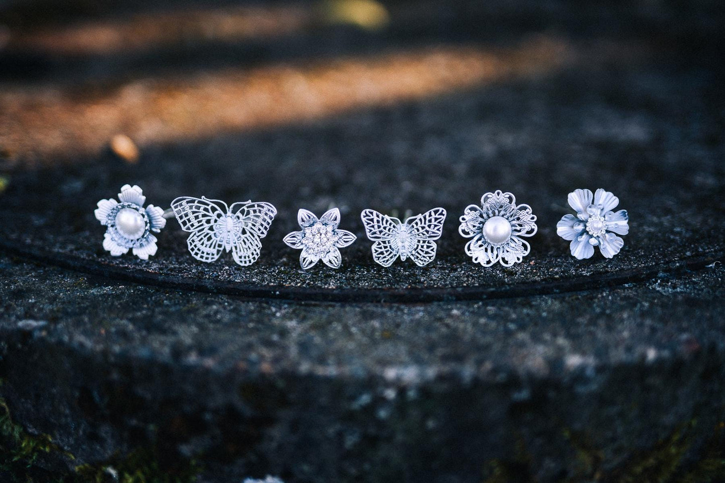Silver Butterfly Necklace Bridal Wedding Jewelry Celestial Pendant Necklace