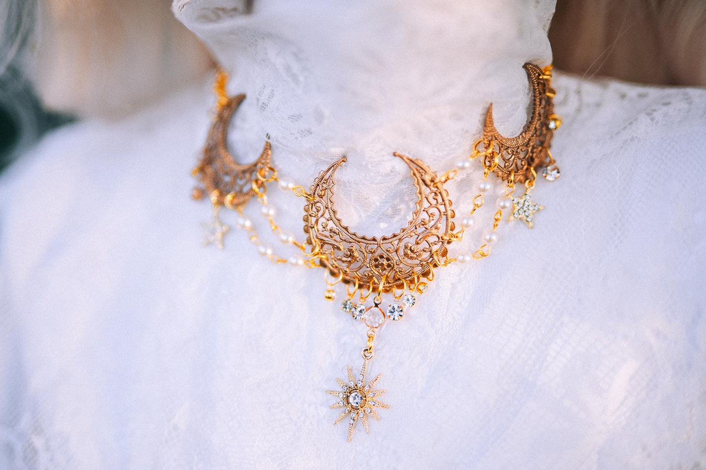 Golden Butterfly Earrings Bridal Drop Earrings Celestial Wedding Jewelry