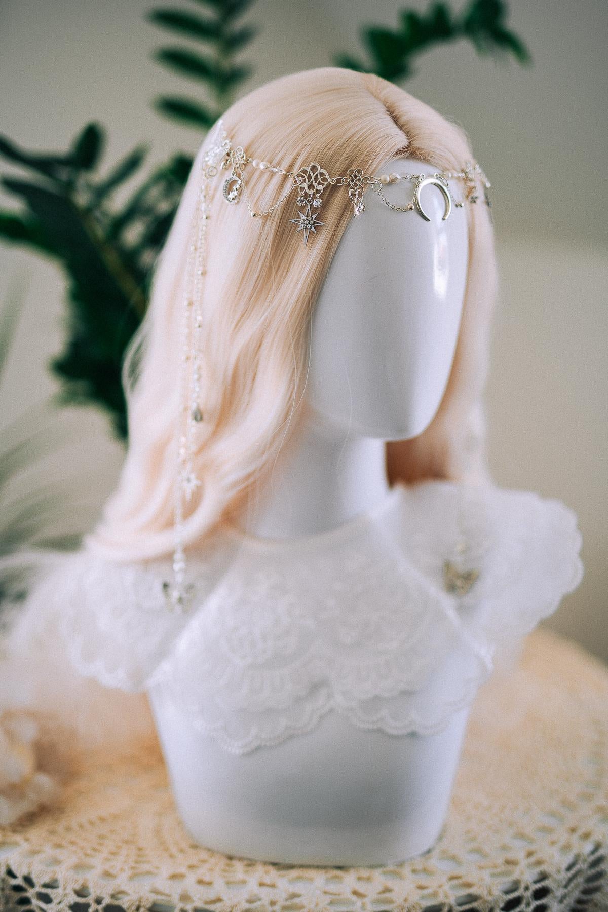 Celestial Moon And Stars Hair Clip Festival Hair Jewelry Moon Goddess Hair Accessory