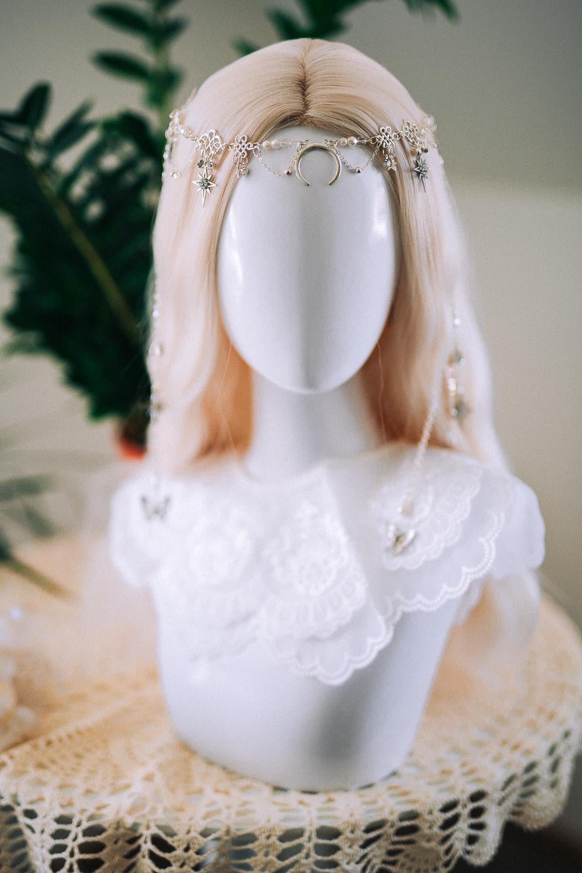 Celestial Moon And Stars Hair Clip Festival Hair Jewelry Moon Goddess Hair Accessory