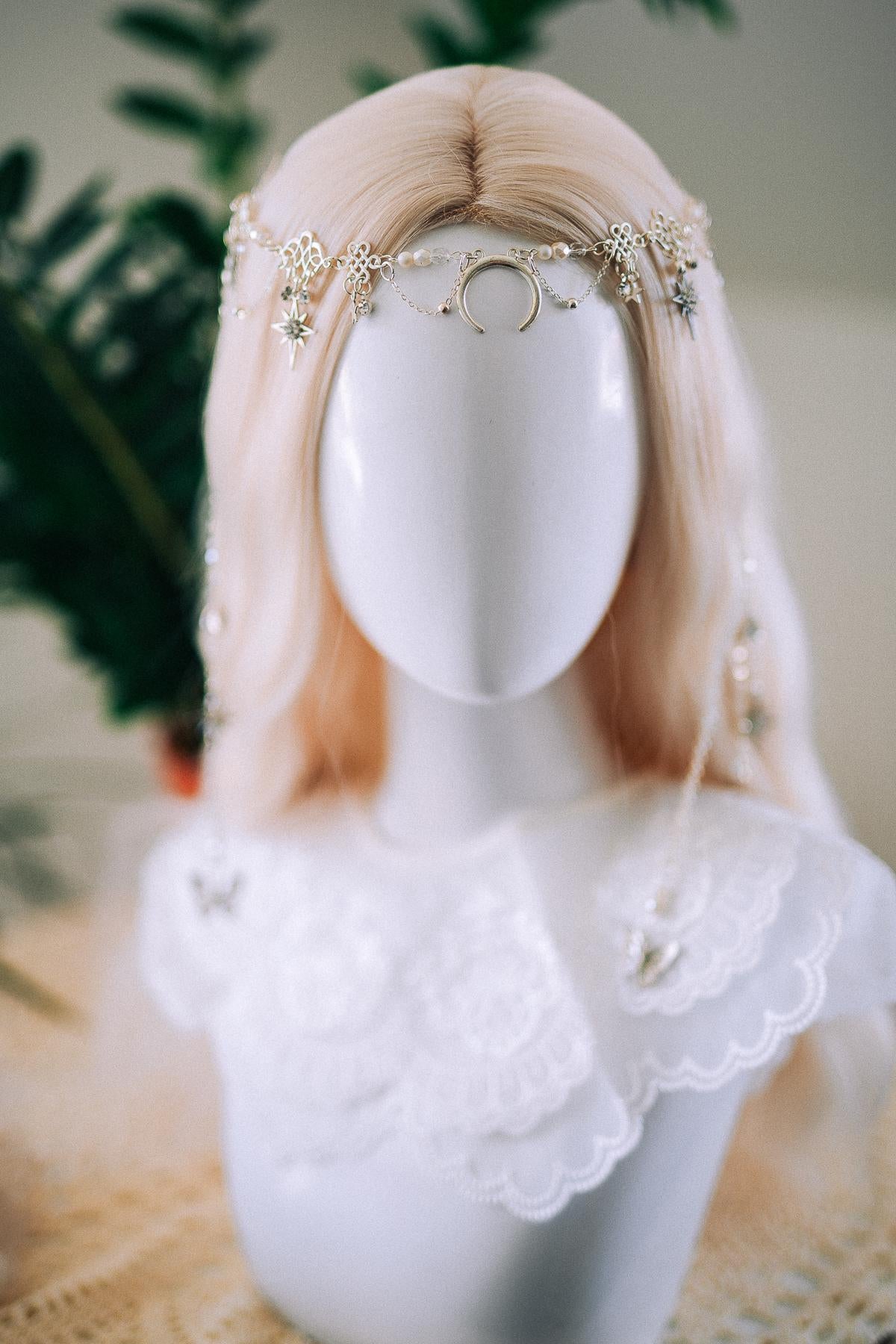 Celestial Moon And Stars Hair Clip Festival Hair Jewelry Moon Goddess Hair Accessory