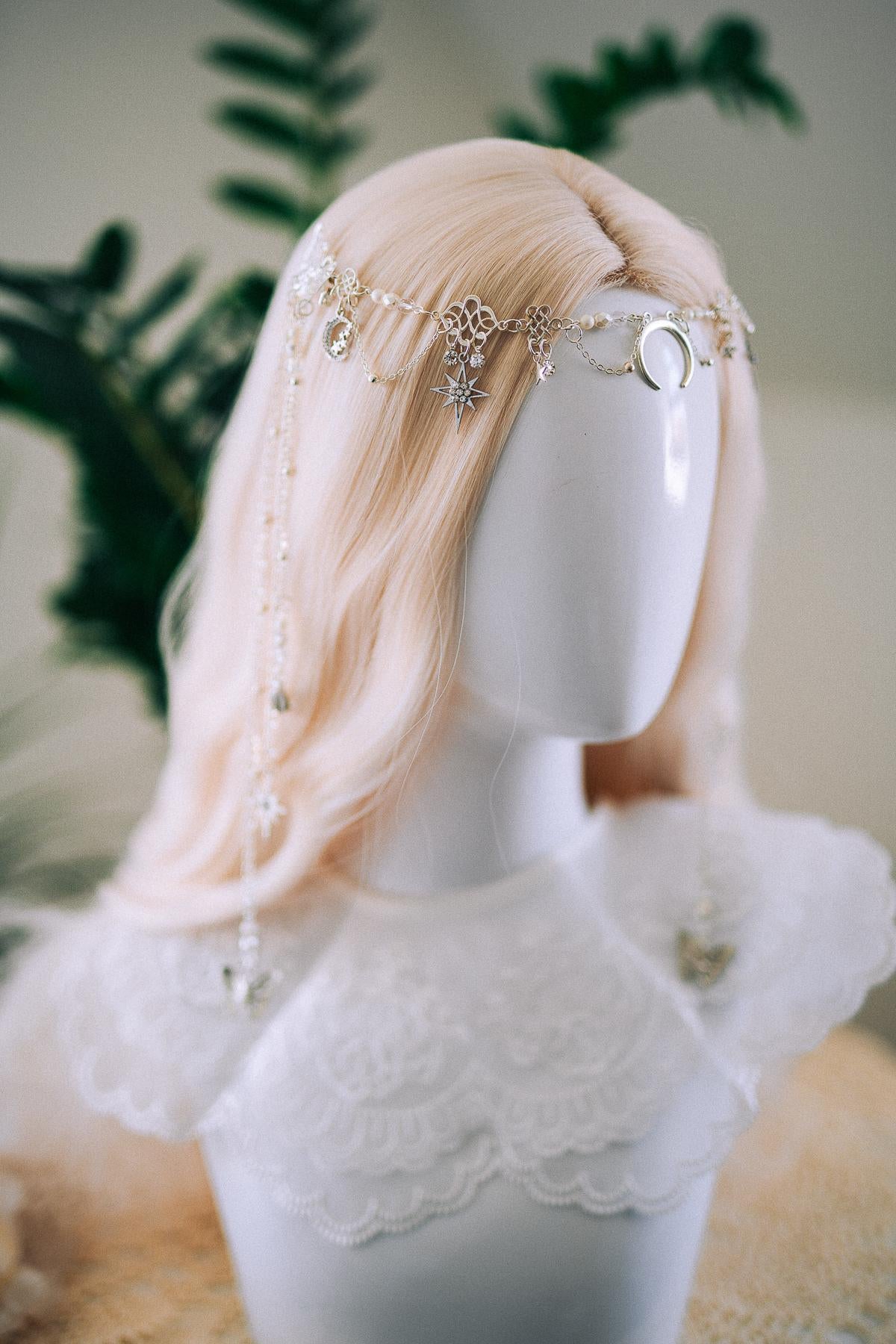 Celestial Moon And Stars Hair Clip Festival Hair Jewelry Moon Goddess Hair Accessory