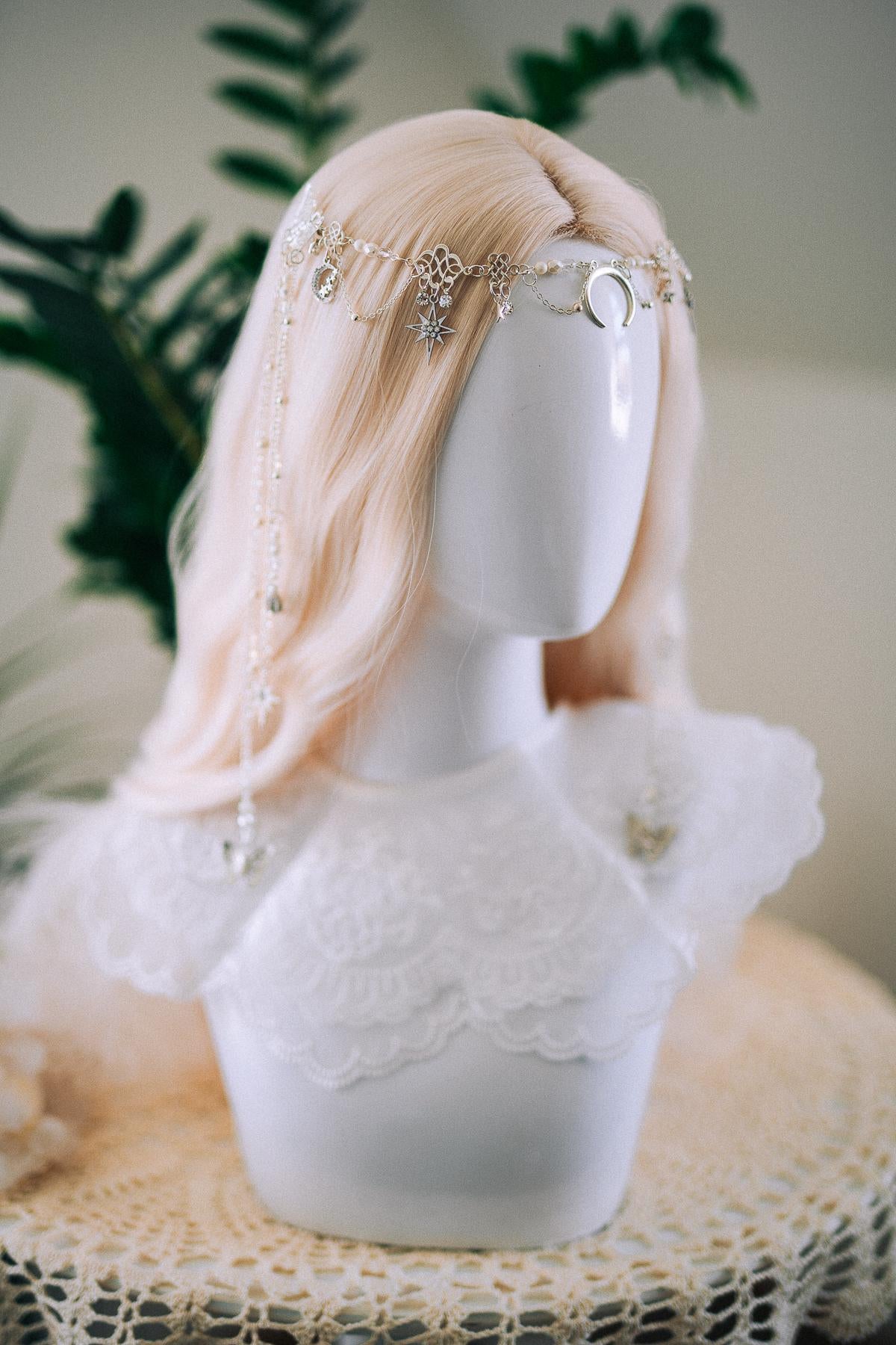 Celestial Moon And Stars Hair Clip Festival Hair Jewelry Moon Goddess Hair Accessory