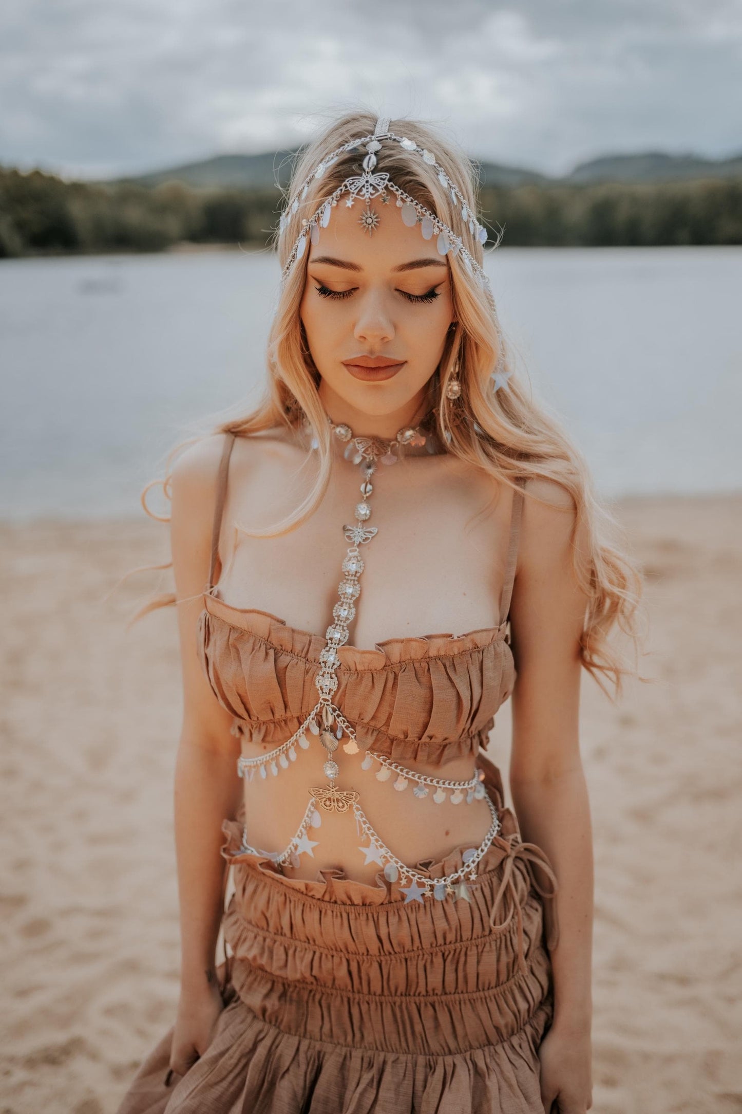 Celestial Festival Harness Star Body Chain Beach Goddess Costume