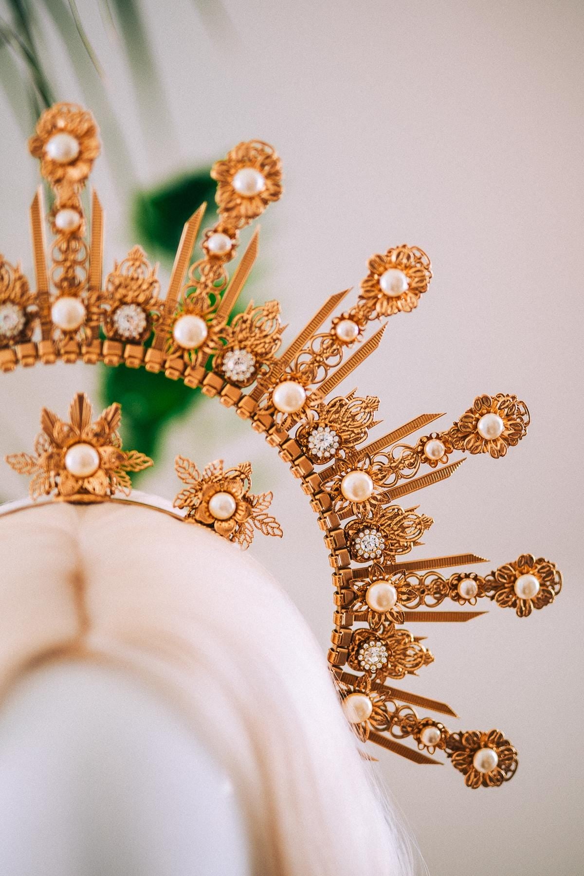 Celestial Halo Crown Gold Bridal Crown Wedding Headpiece Goddess Tiara Sun Halo Crown