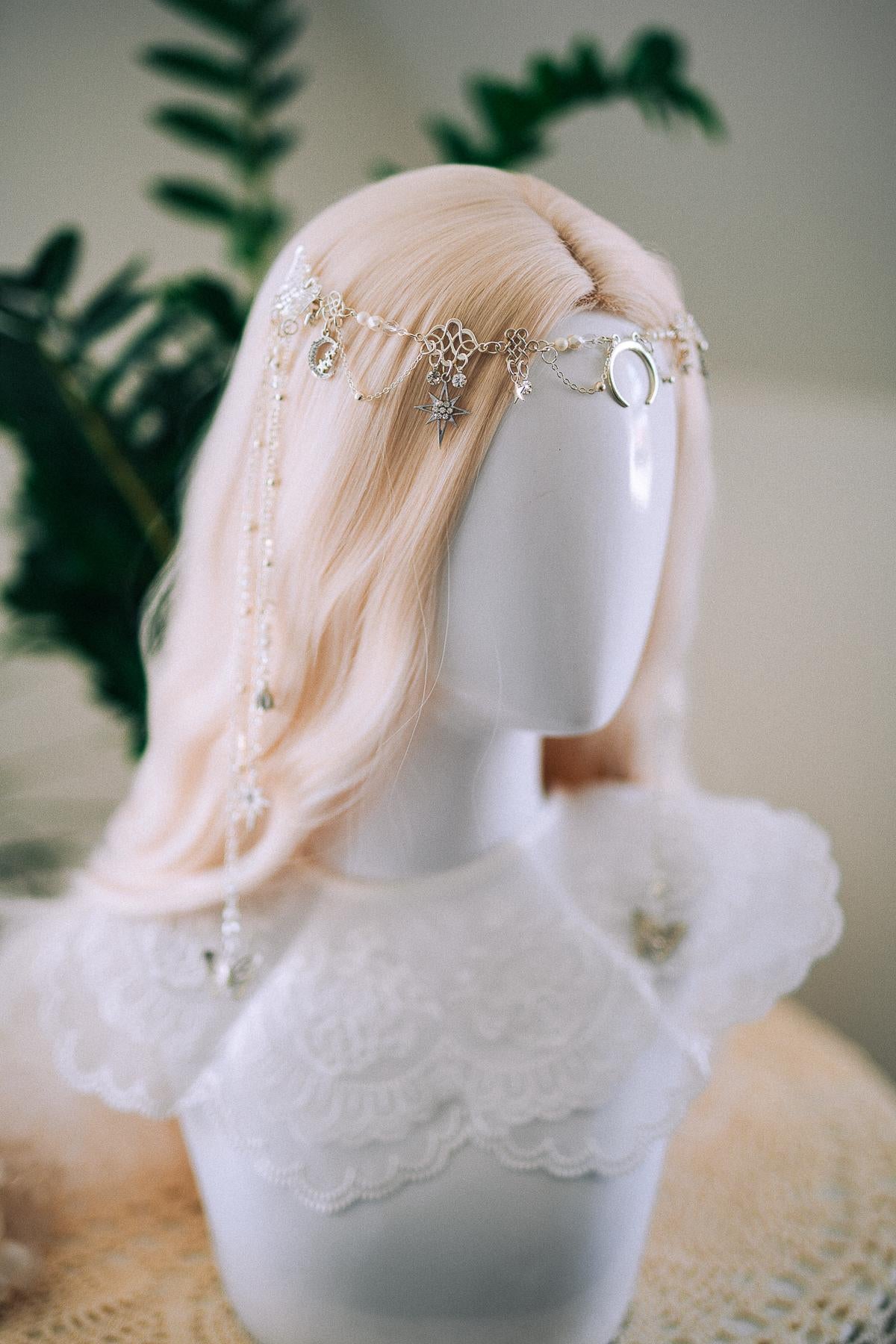Celestial Moon And Stars Hair Clip Festival Hair Jewelry Moon Goddess Hair Accessory