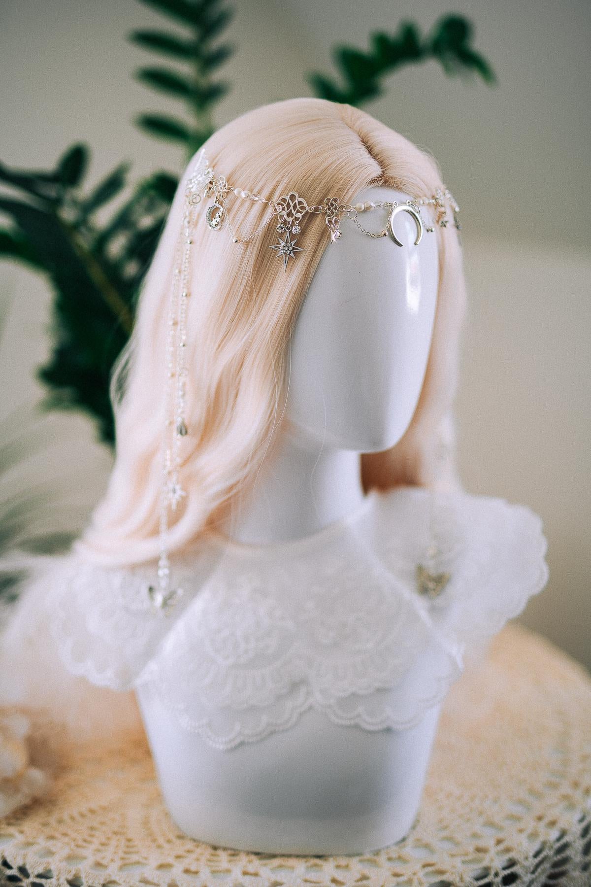 Celestial Moon And Stars Hair Clip Festival Hair Jewelry Moon Goddess Hair Accessory