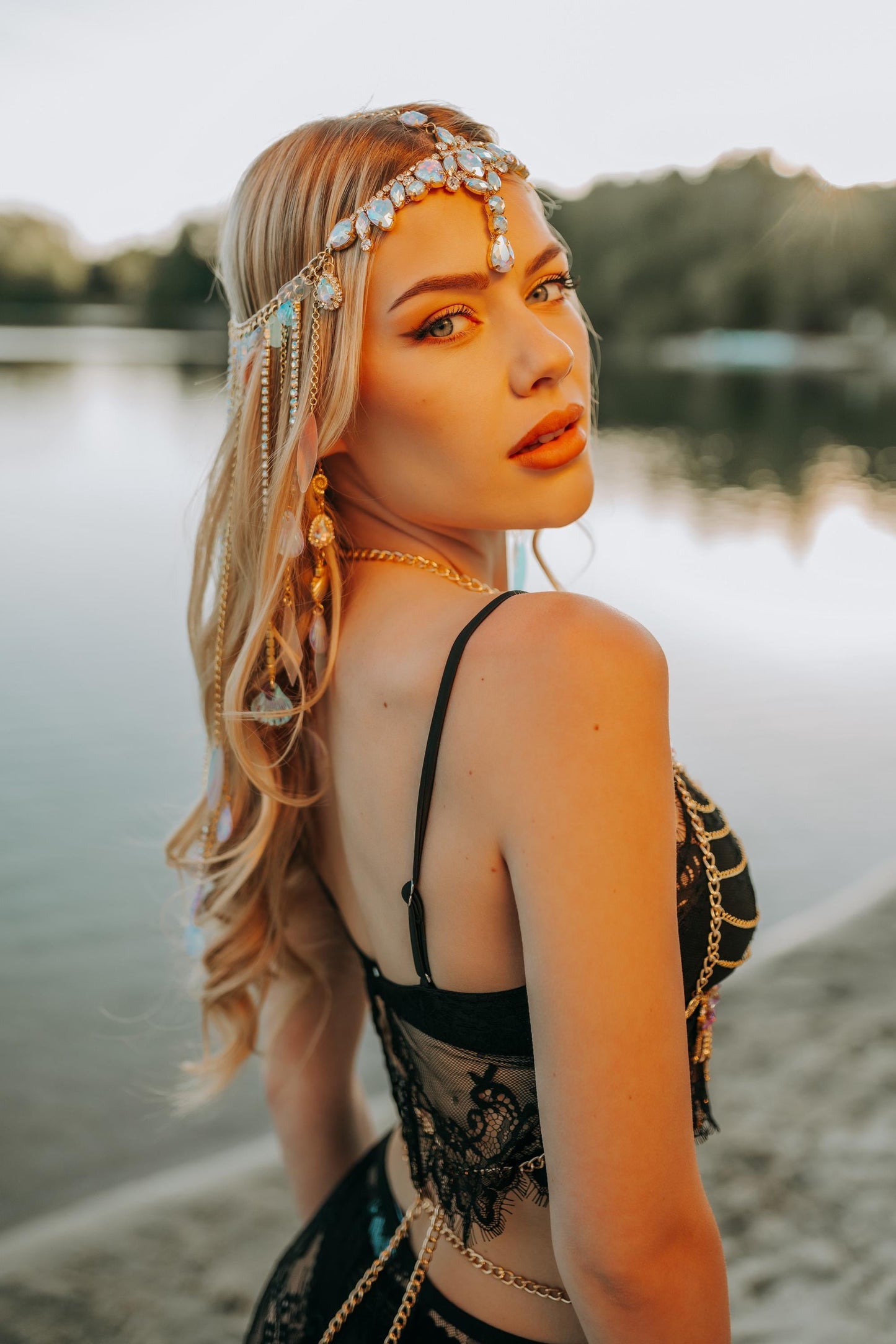Golden Goddess Belly Chain Belt Festival Waist Jewelry