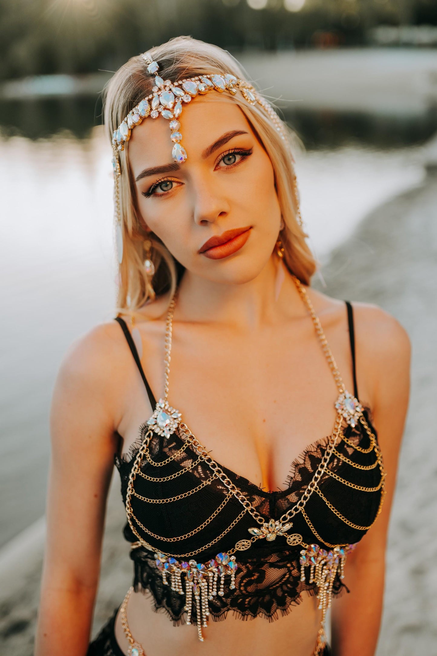 Golden Shell Headpiece Festival Crown Beach Goddess Headpiece