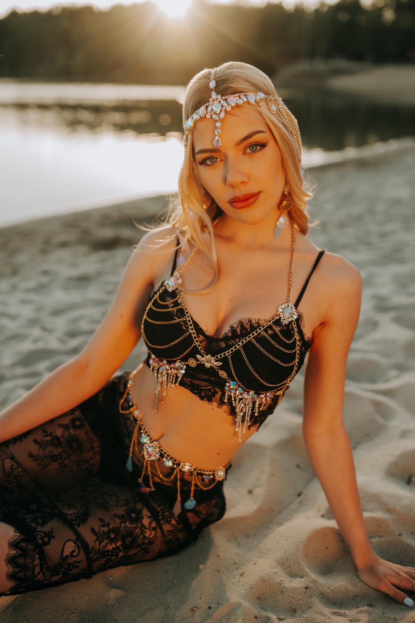 Golden Shell Headpiece Festival Crown Beach Goddess Headpiece
