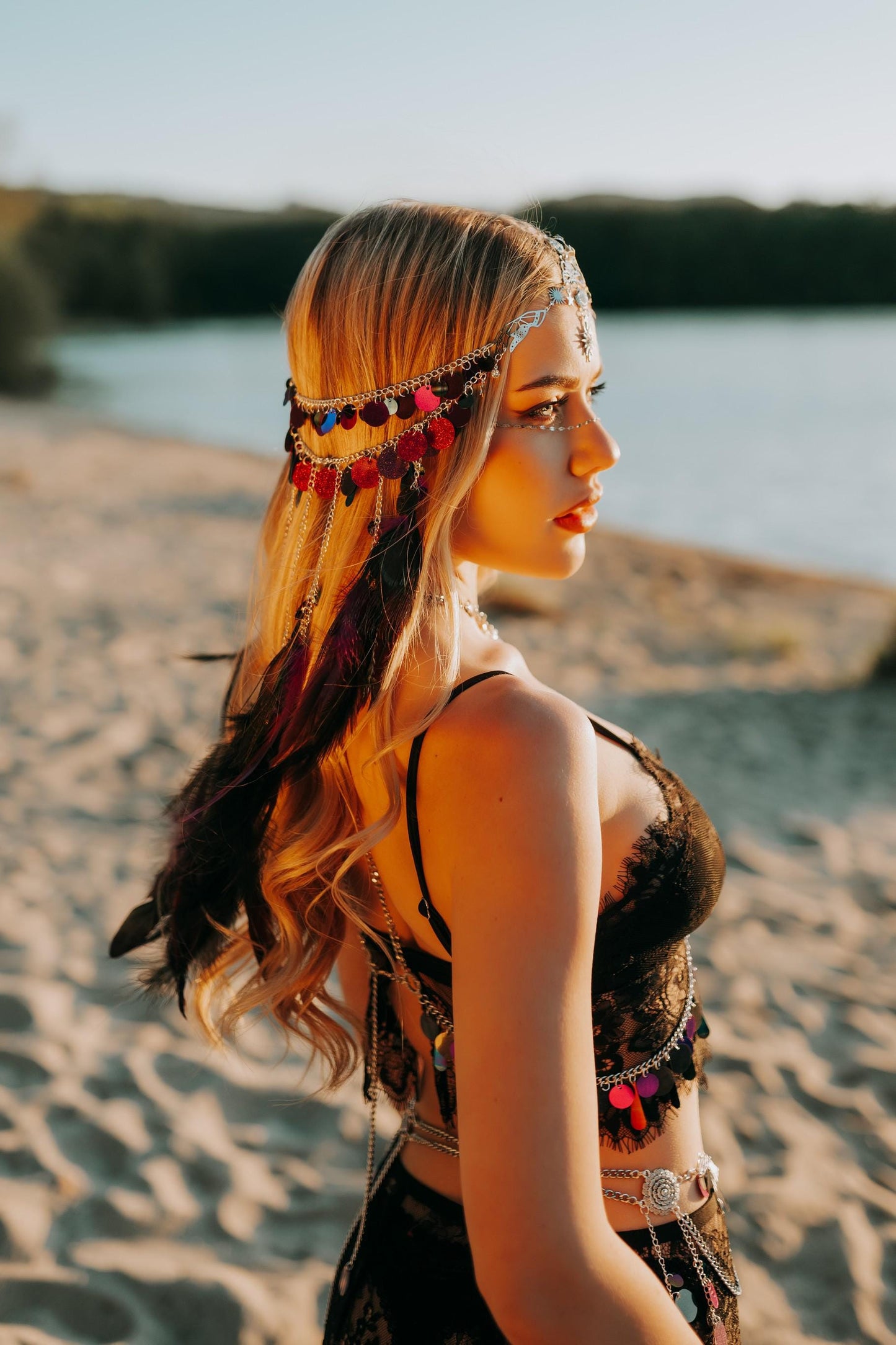 Desert Oracle Belly Chain Belt Festival Body Jewelry