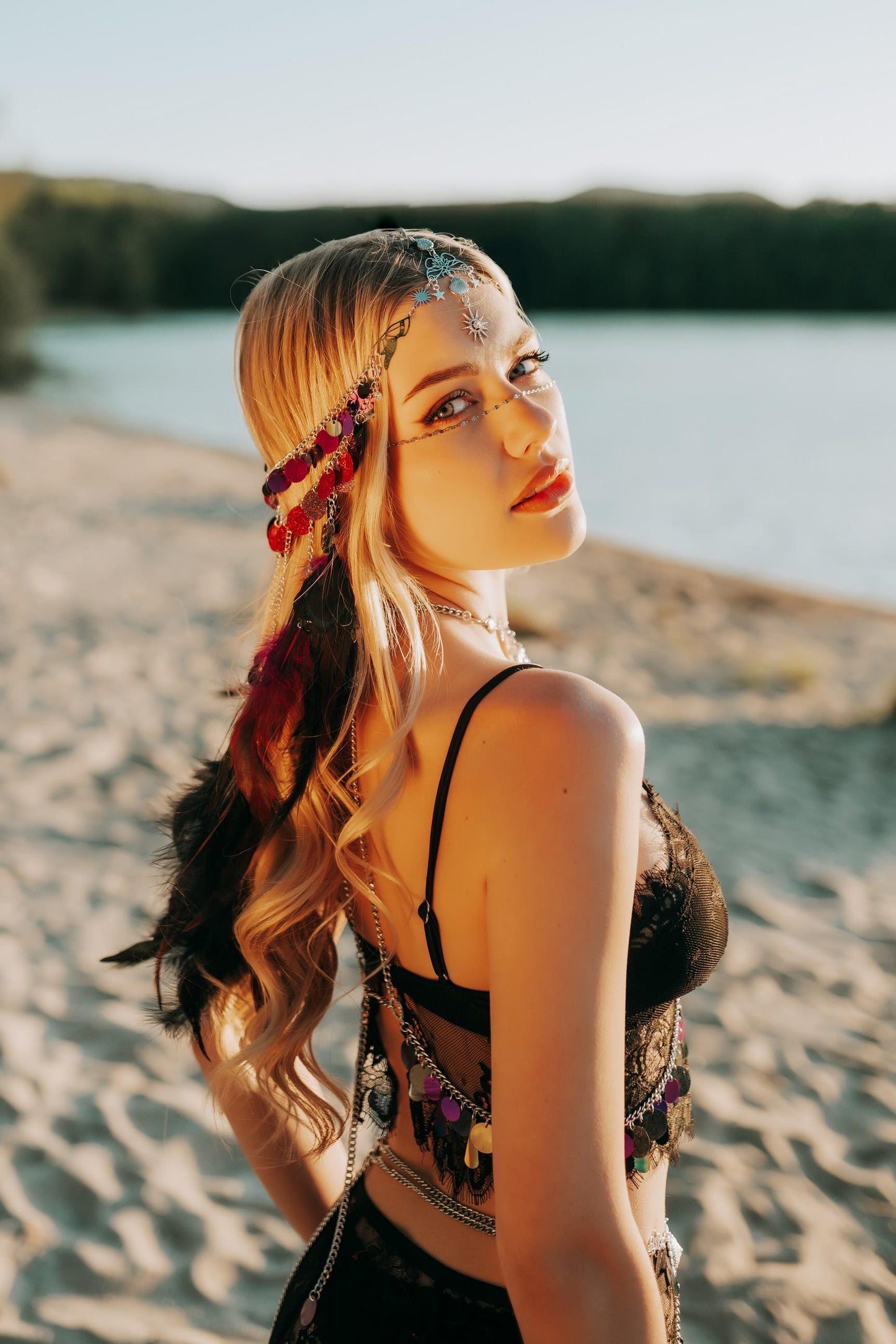 Desert Oracle Bra Harness Festival Body Jewelry