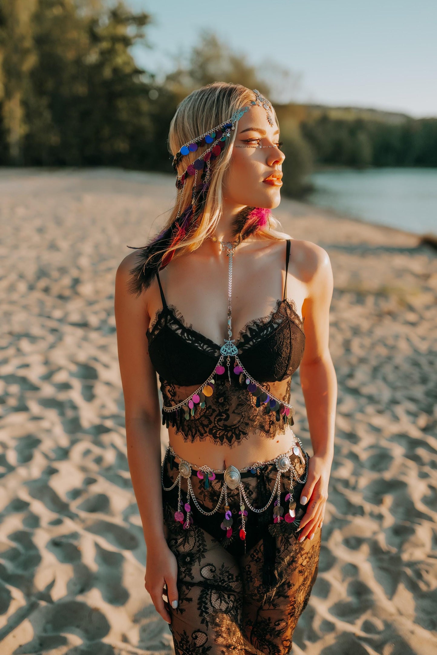 Desert Oracle Bra Harness Festival Body Jewelry