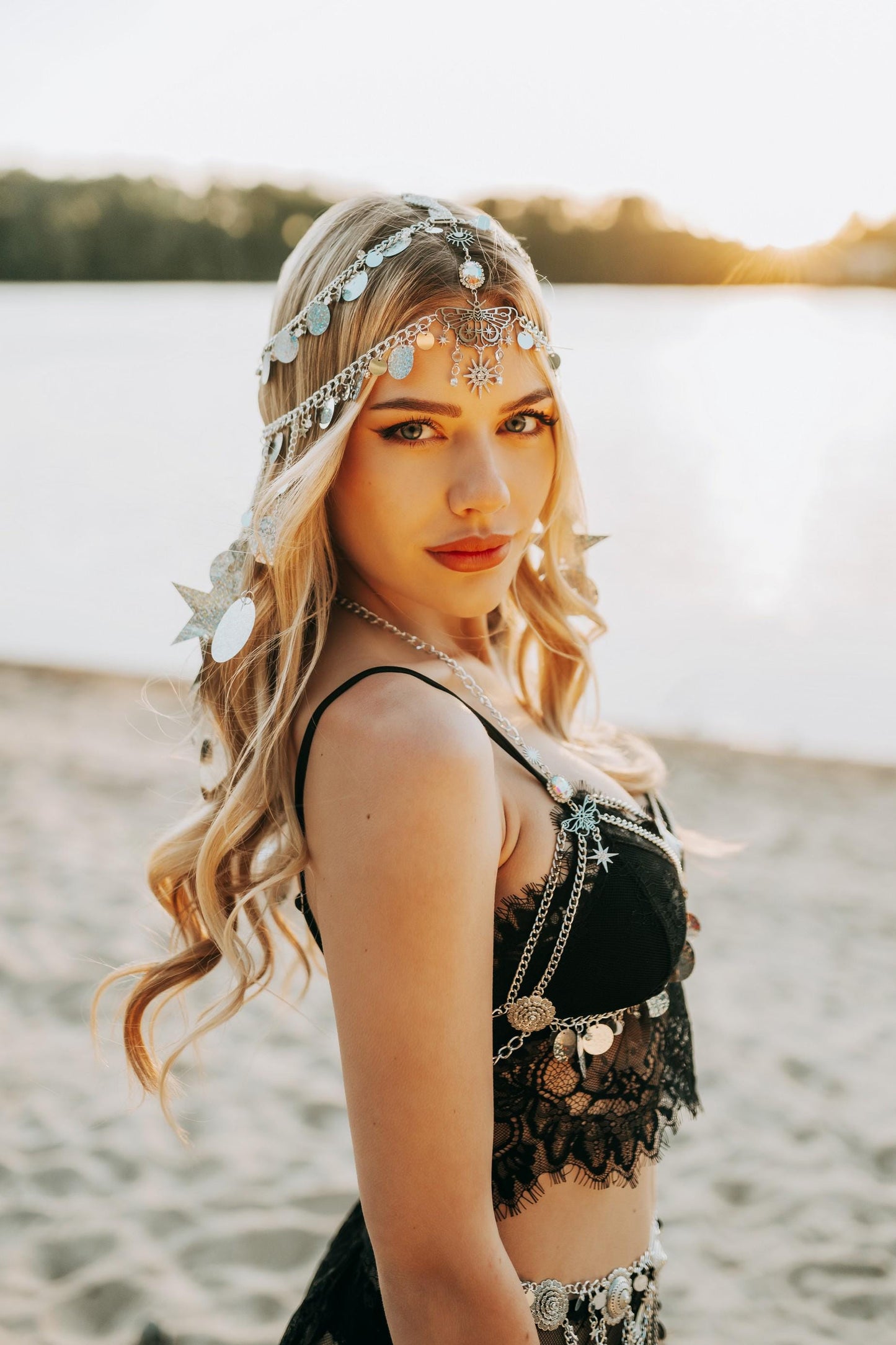 Celestial Star Belly Chain Festival Belt Silver Body Jewelry