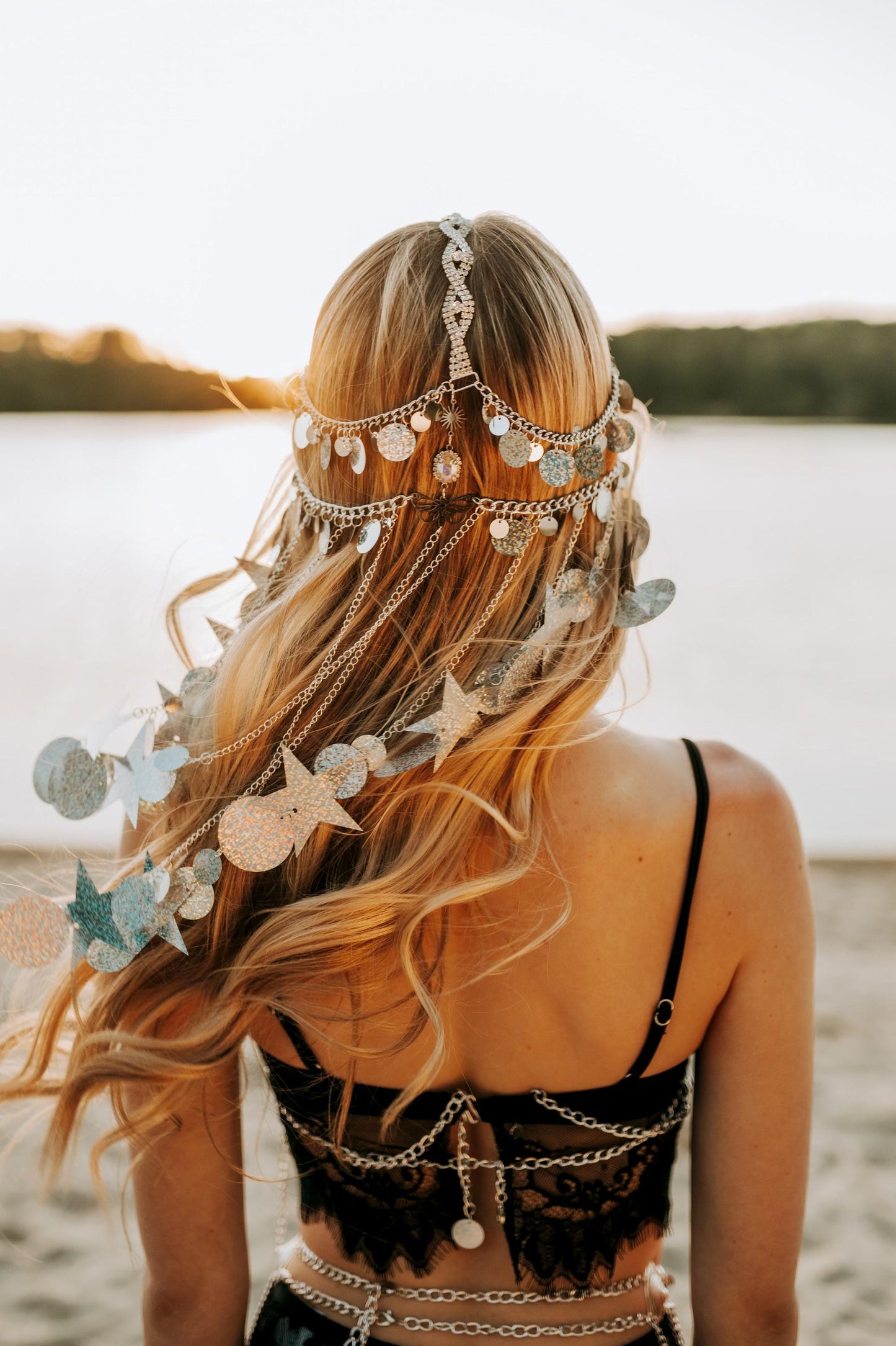 Celestial Star Bra Harness Festival Body Jewelry