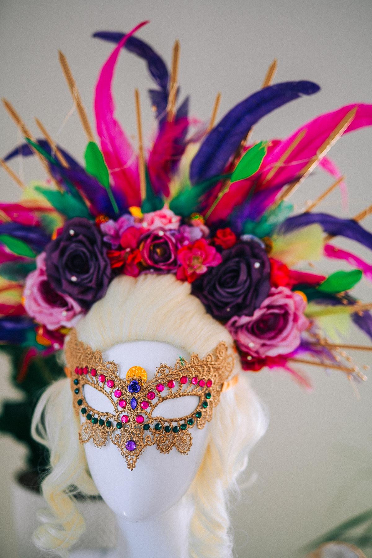 Luxury Masquerade Mask, Mardi Gras Mask, Venetian Carnival Mask, Crystal Eye Mask, Couture Masquerade Accessory, Fantasy Ball Mask