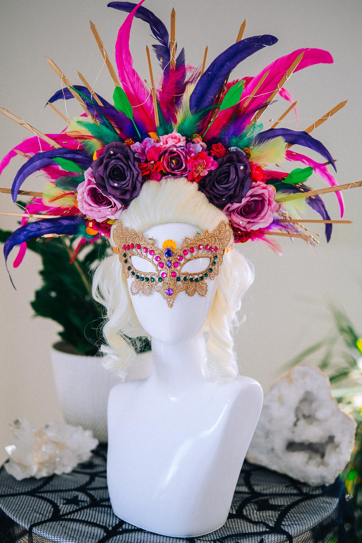 Luxury Masquerade Mask, Mardi Gras Mask, Venetian Carnival Mask, Crystal Eye Mask, Couture Masquerade Accessory, Fantasy Ball Mask