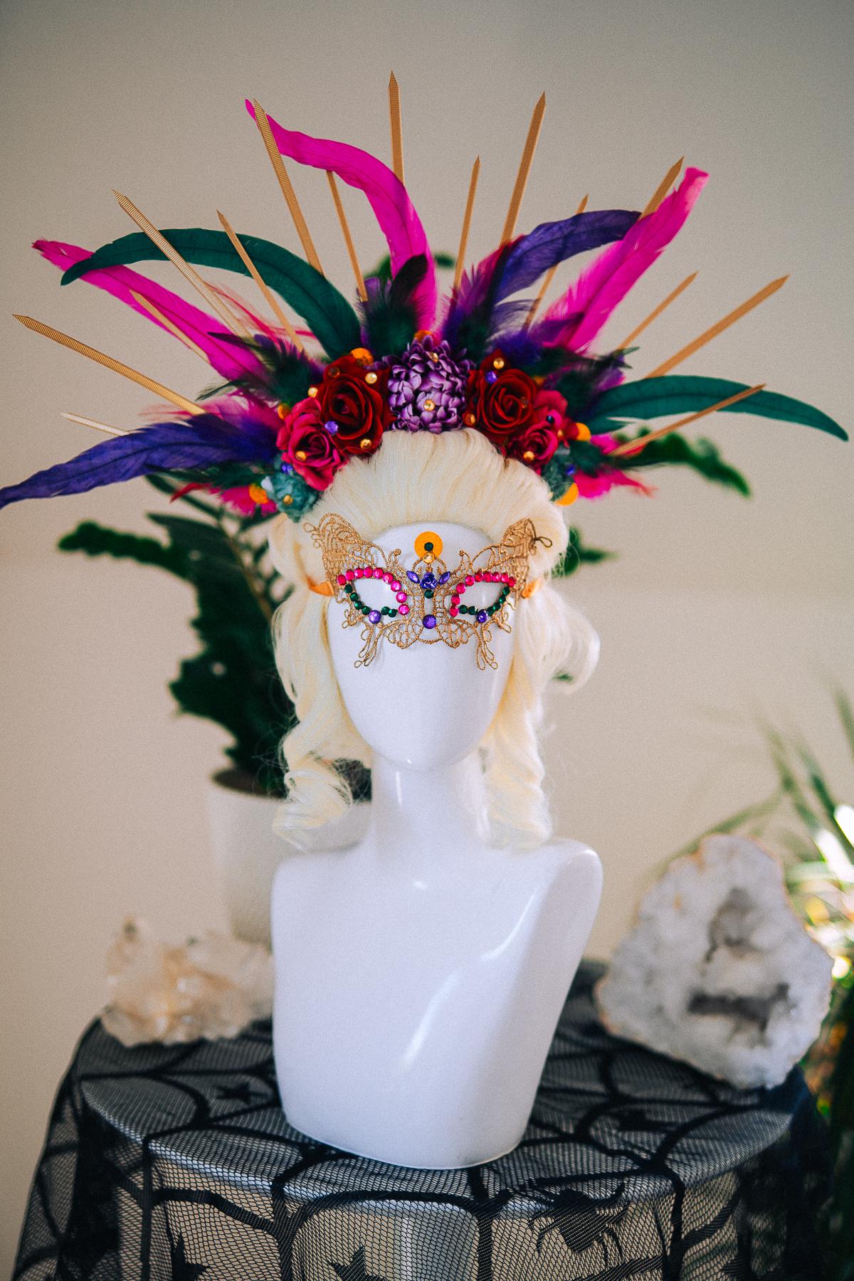 Venetian Butterfly Mask, Mardi Gras Mask, Masquerade Mask, Carnival Mask, Crystal Mask, Luxury Couture Mask